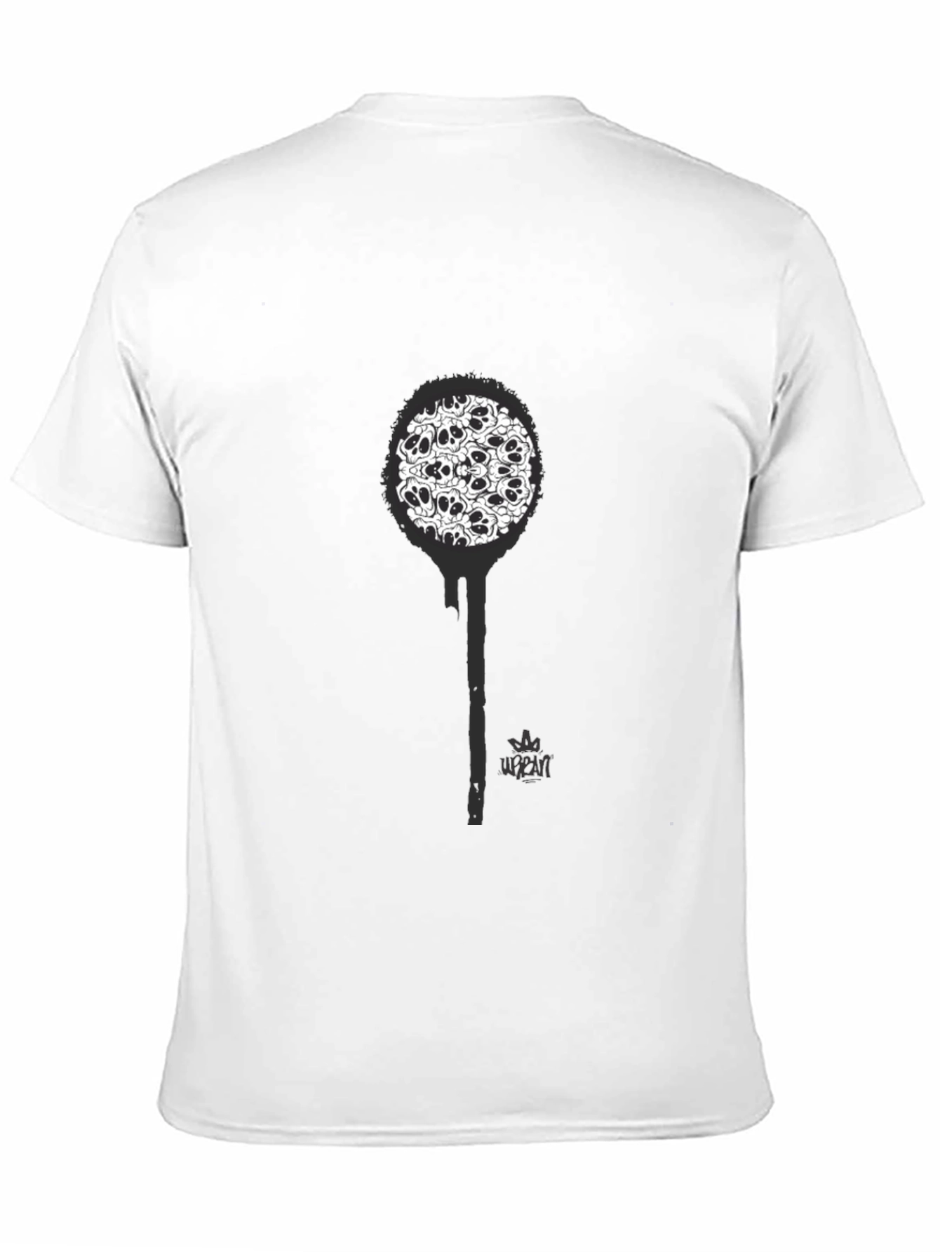 Skull Drip Graphic Black T-Shirt