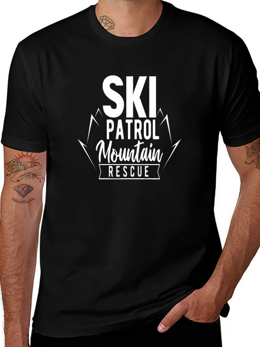 Ski Patrol Mountain Rescue Graphic Tee - Black