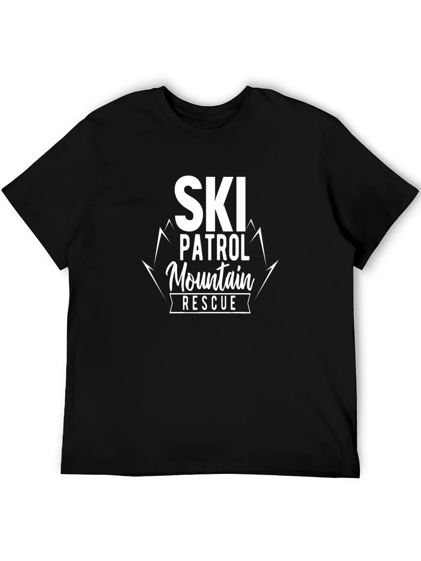 Ski Patrol Mountain Rescue Graphic Tee - Black