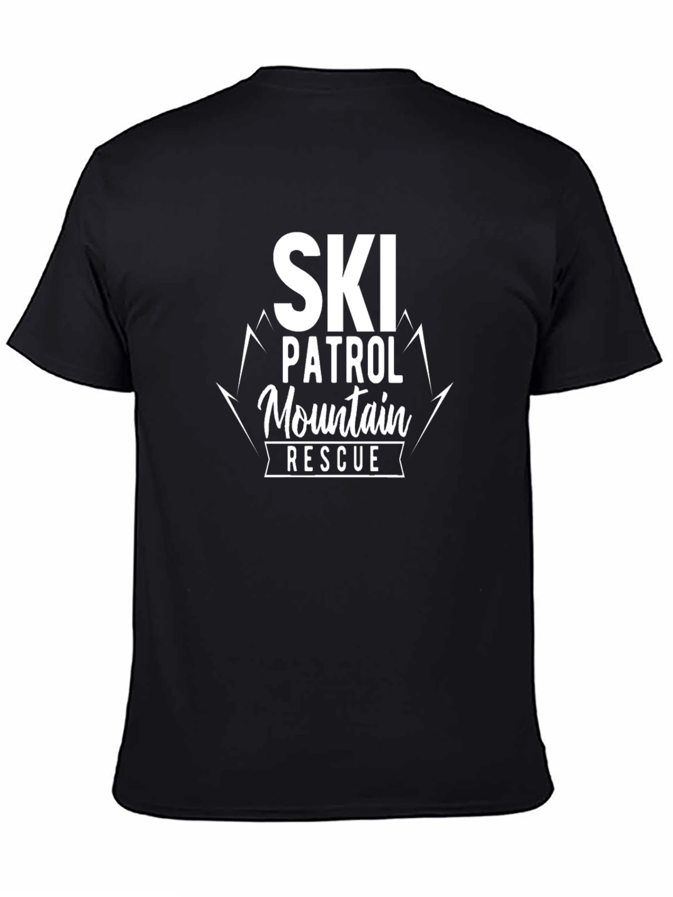 Ski Patrol Mountain Rescue Graphic Tee - Black
