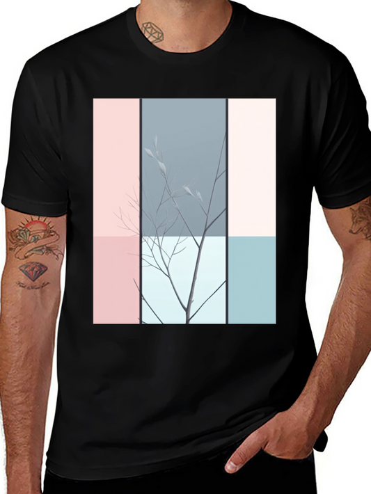 Abstract Nature Graphic T-Shirt - Modern Art Tee