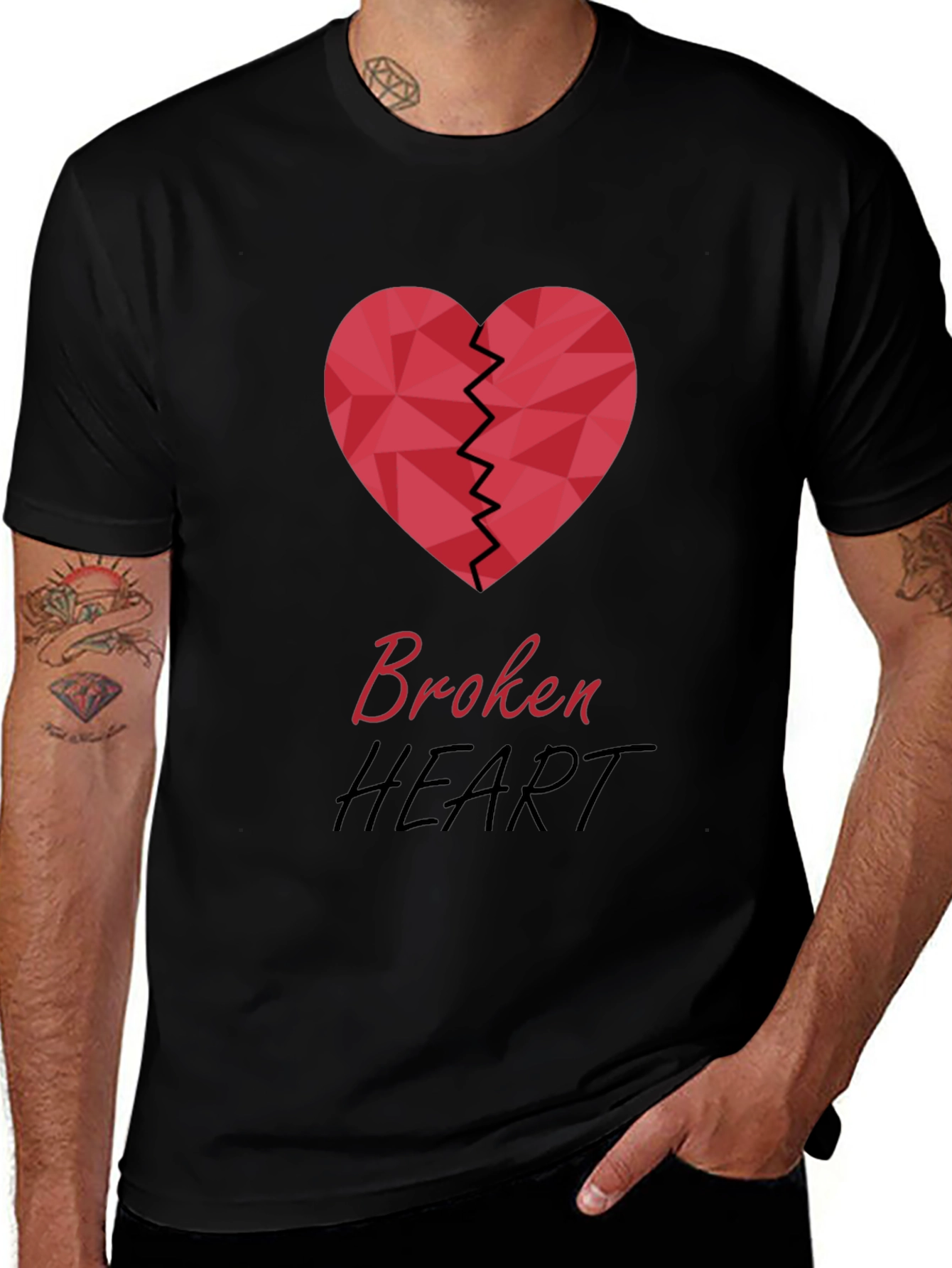 Broken Heart Graphic T-Shirt - Stylish & Trendy