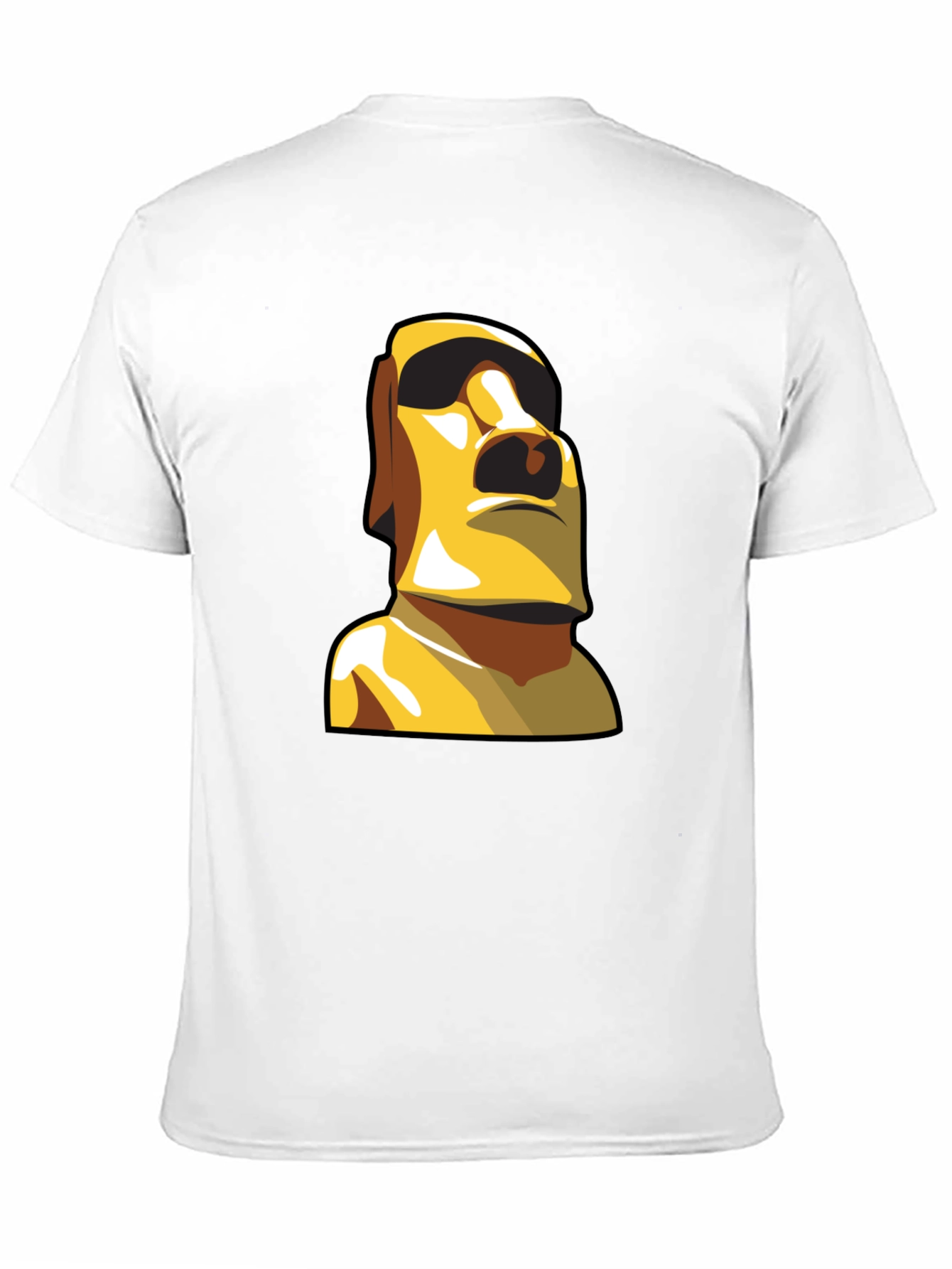 Moai Statue Graphic T-Shirt - Black Cotton Tee