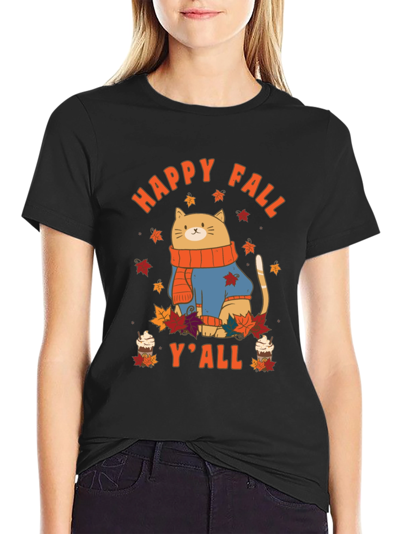Happy Fall Yall Cat T-Shirt