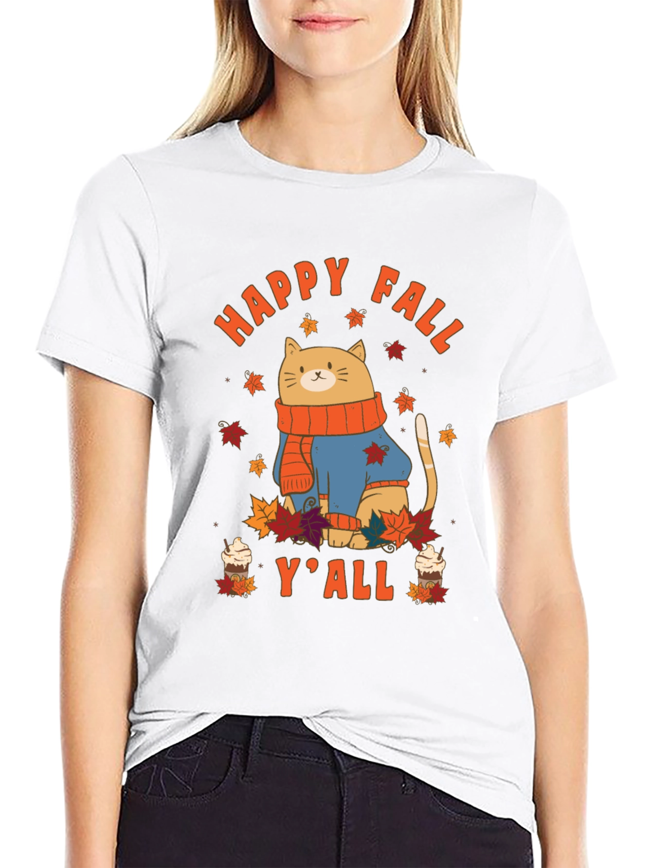 Happy Fall Yall Cat T-Shirt