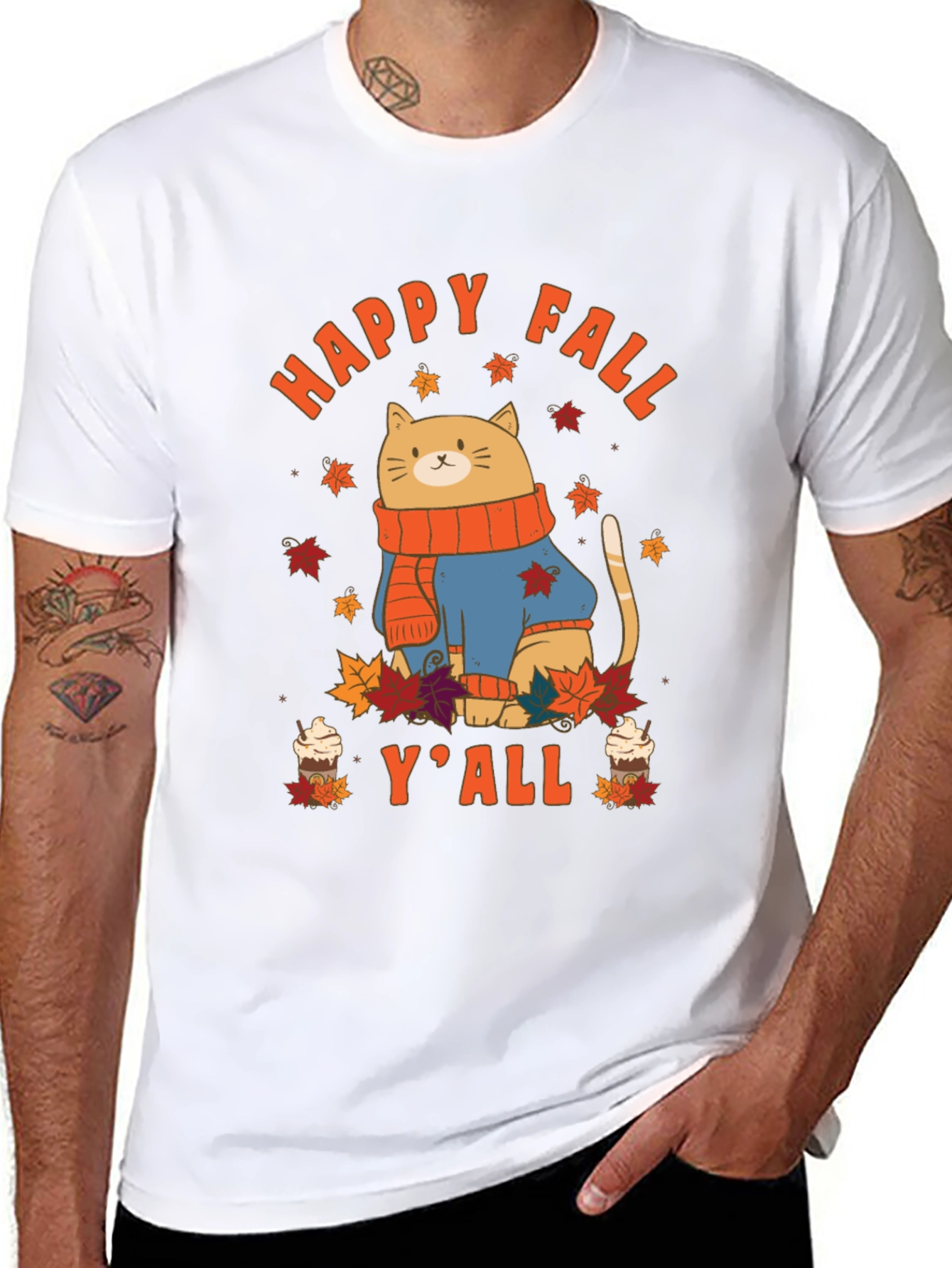 Happy Fall Yall Cat T-Shirt