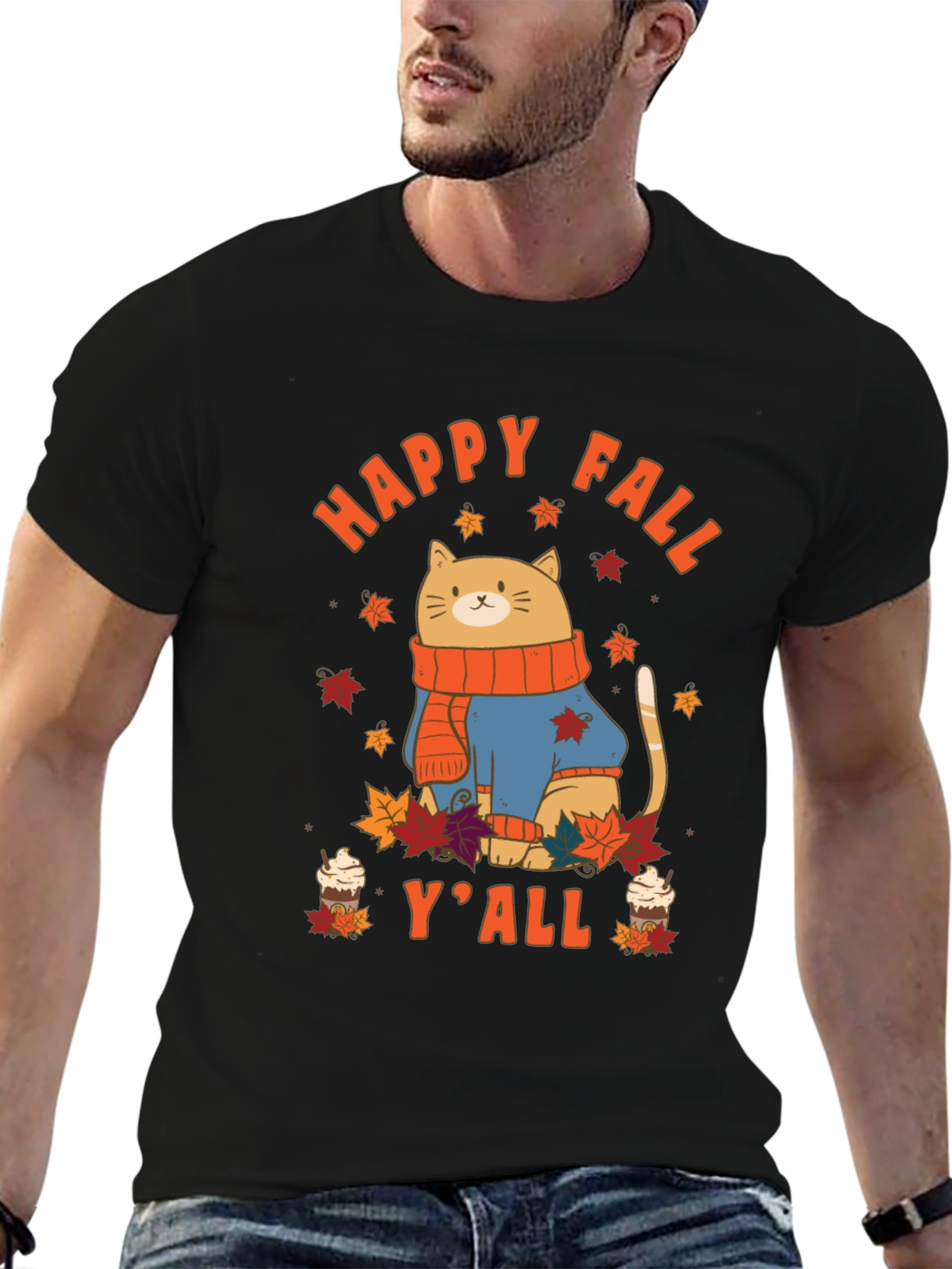 Happy Fall Yall Cat T-Shirt