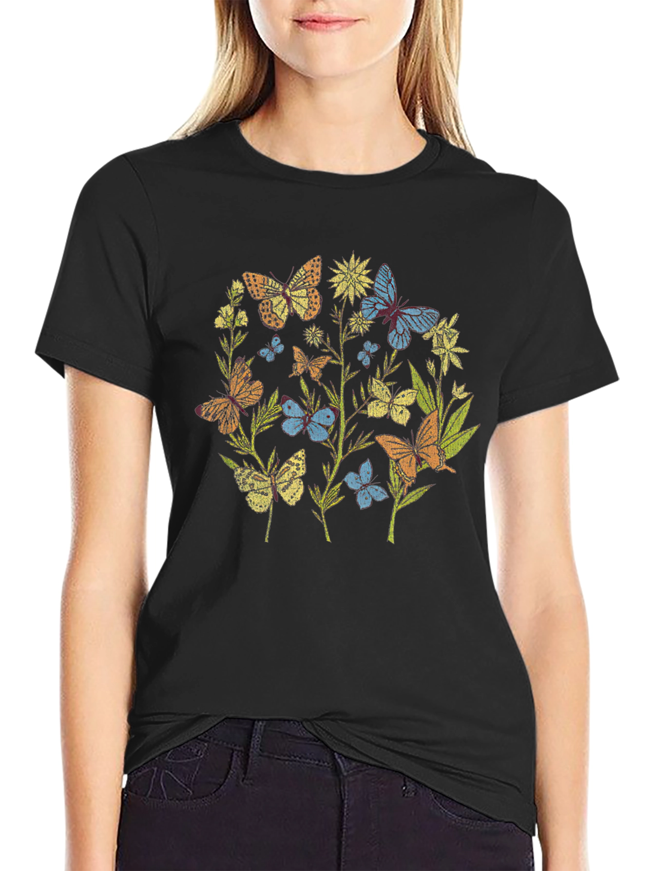 Butterfly Garden T-Shirt - Nature Graphic Tee