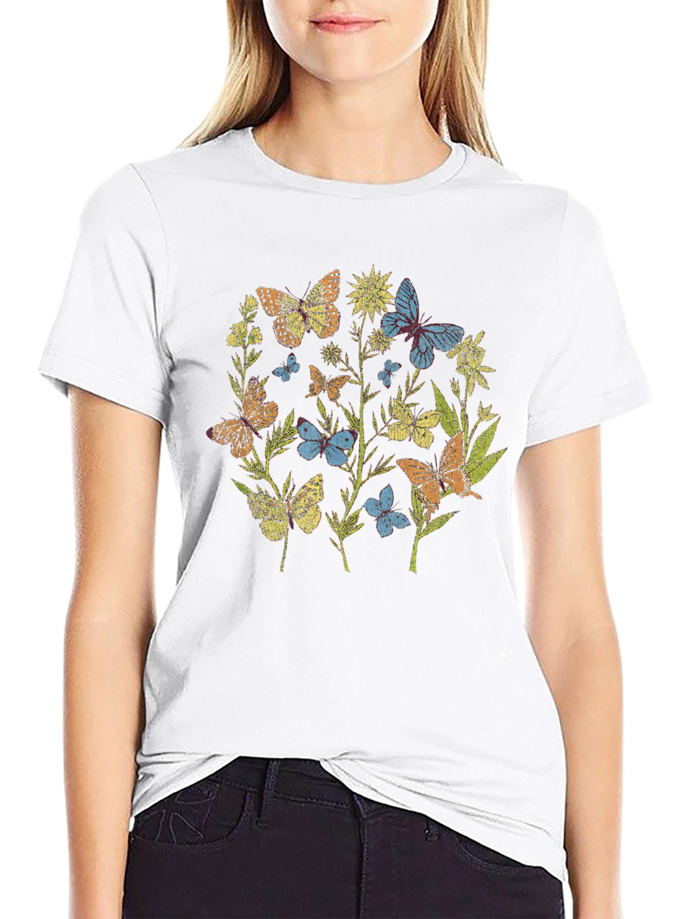 Butterfly Garden T-Shirt - Nature Graphic Tee