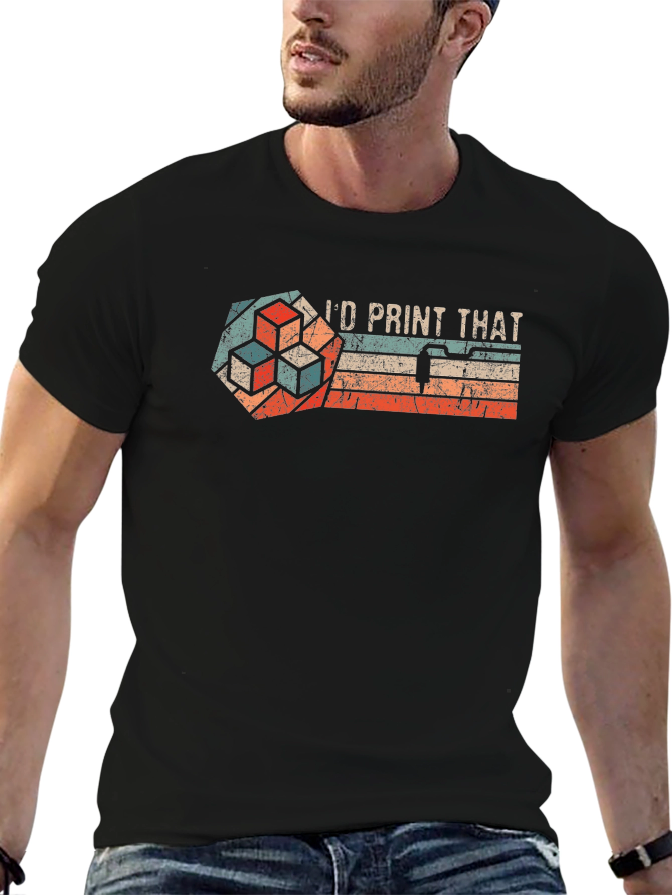 Id Print That - Retro 3D Printing T-Shirt