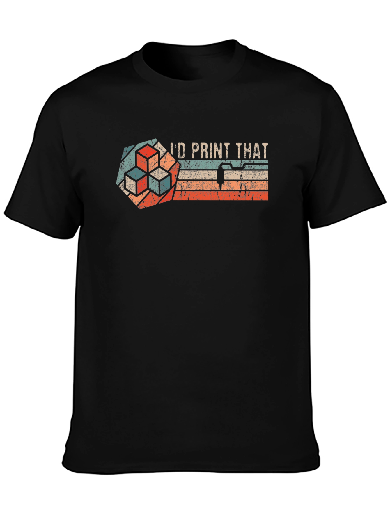 Id Print That - Retro 3D Printing T-Shirt
