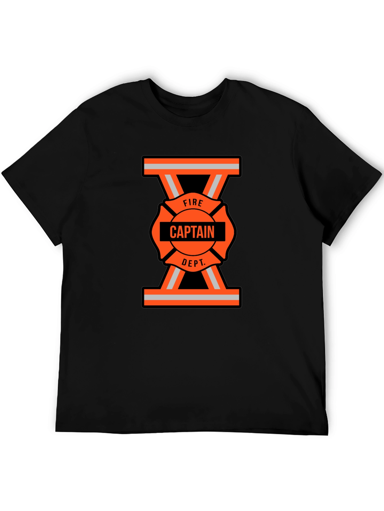 Fire Captain Dept. T-Shirt - Maltese Cross Graphic Tee