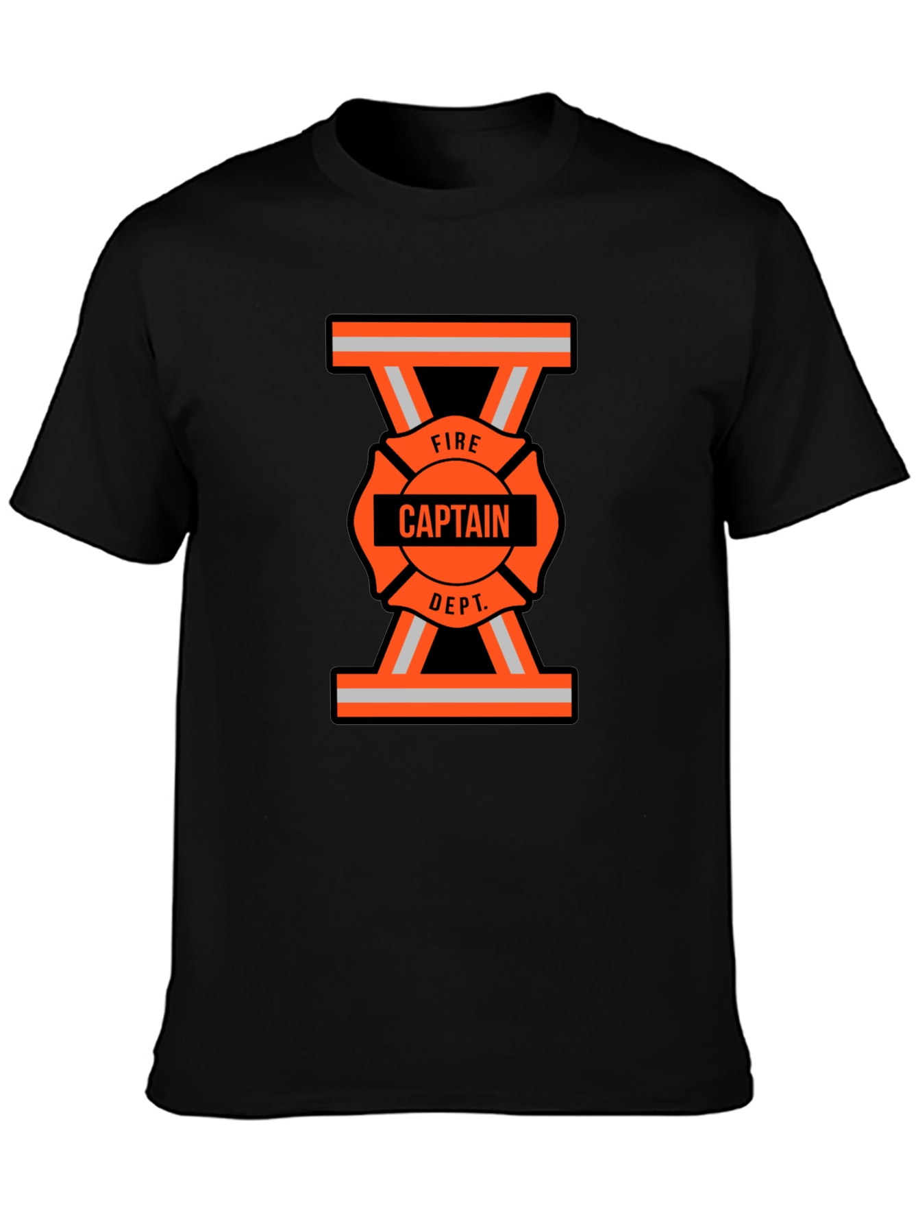 Fire Captain Dept. T-Shirt - Maltese Cross Graphic Tee