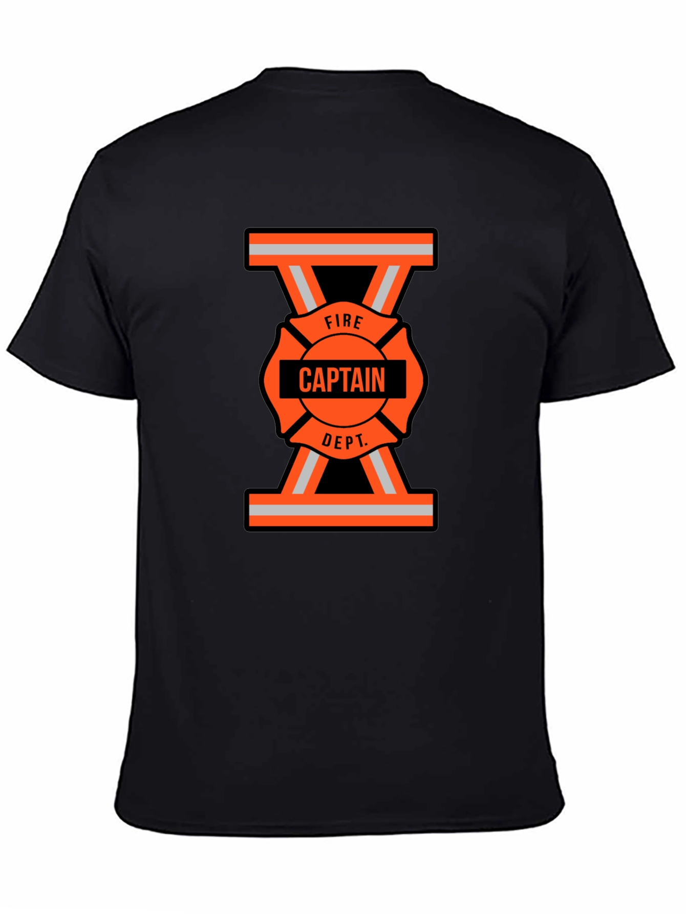 Fire Captain Dept. T-Shirt - Maltese Cross Graphic Tee