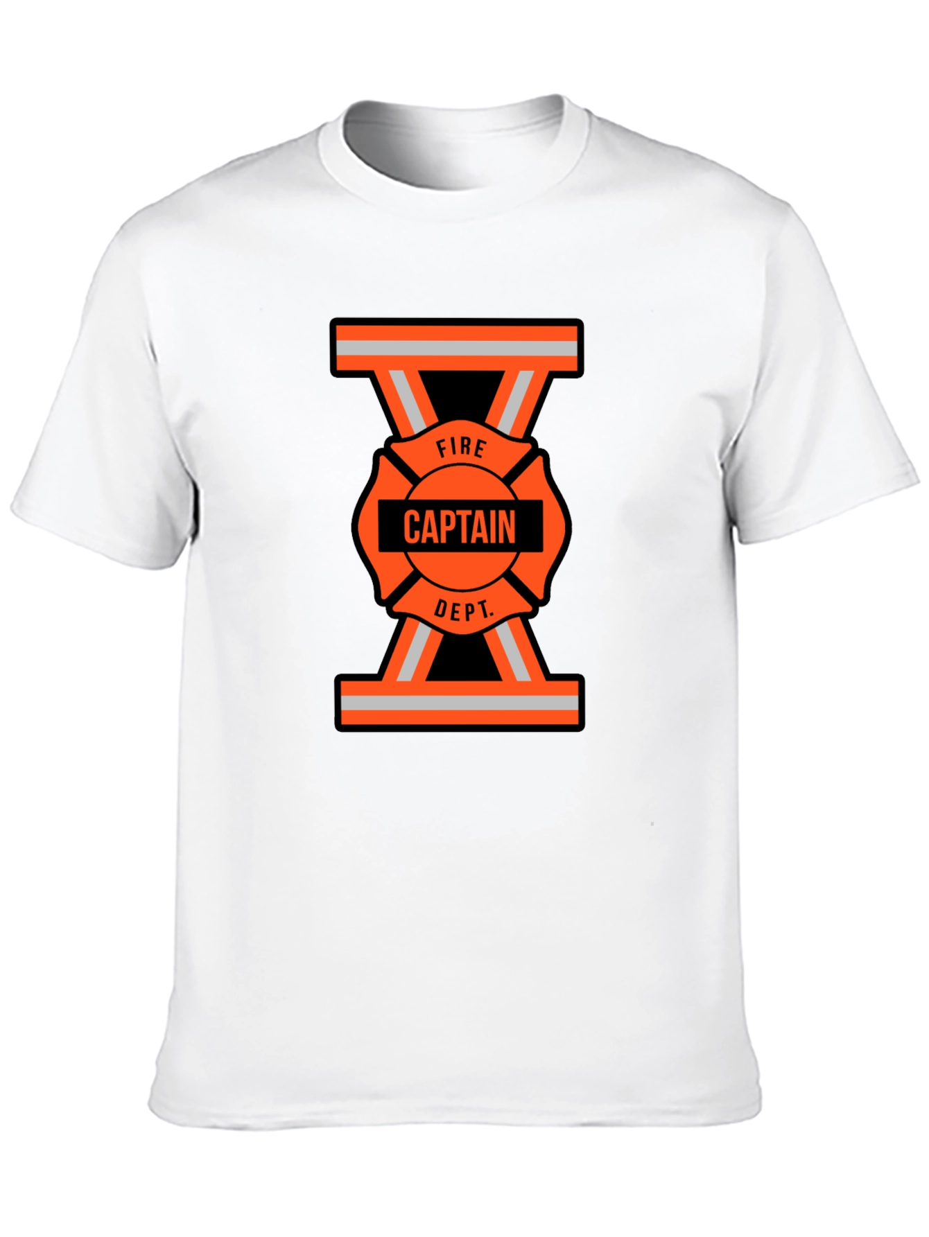 Fire Captain Dept. T-Shirt - Maltese Cross Graphic Tee