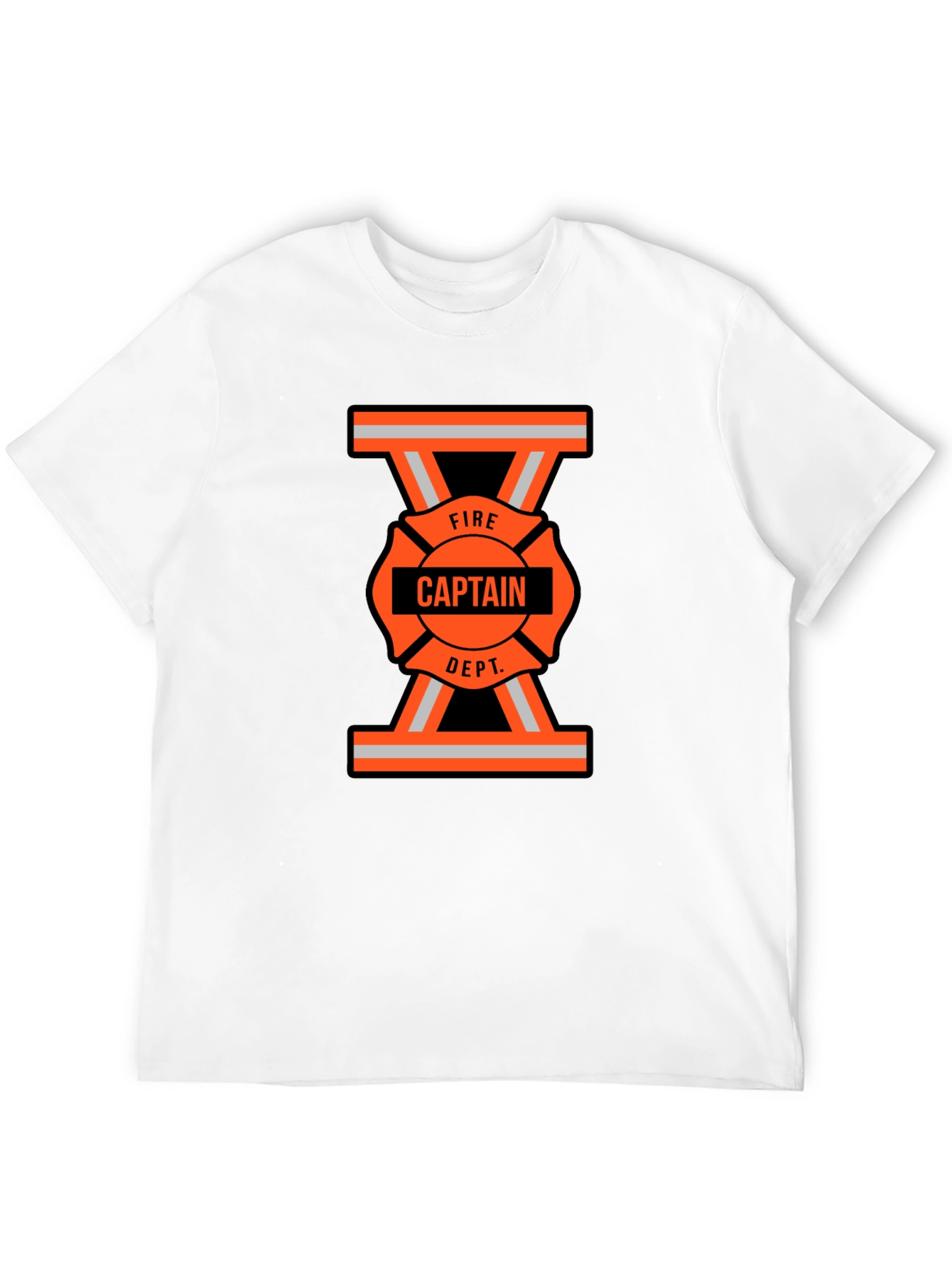 Fire Captain Dept. T-Shirt - Maltese Cross Graphic Tee