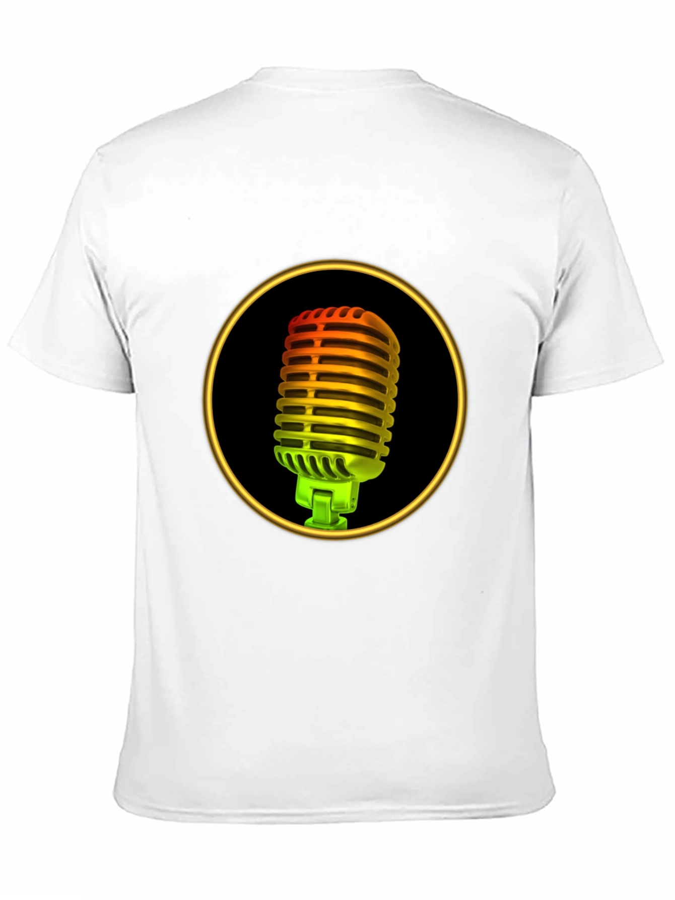 Retro Microphone Graphic Tee - Black