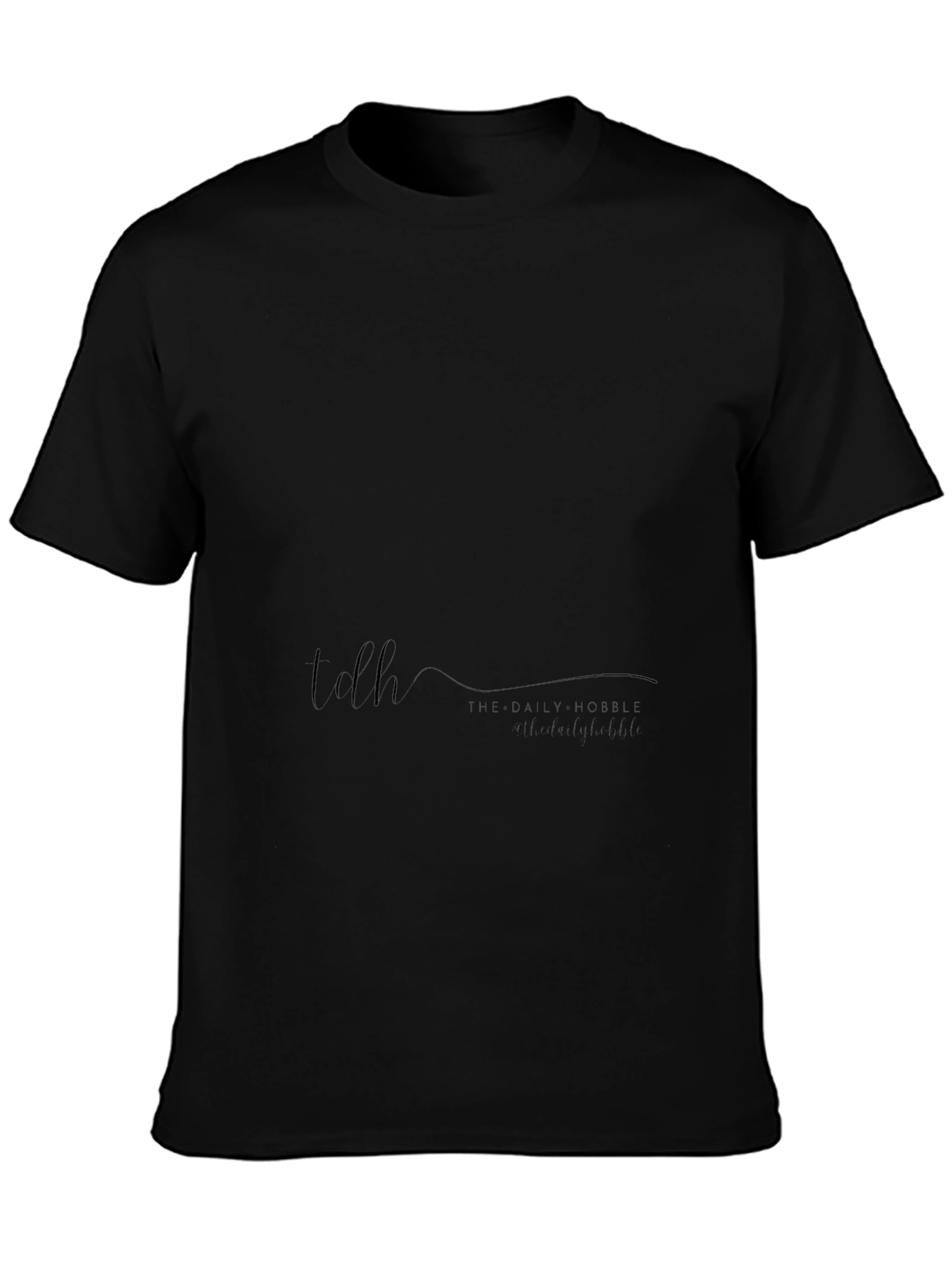 Mens Black Short Sleeve Casual T-Shirt