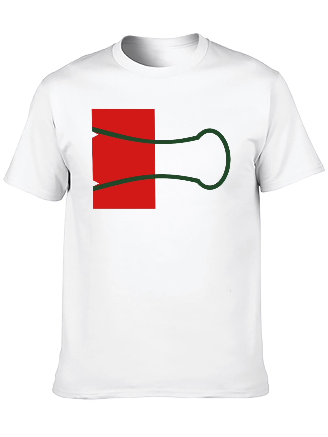 Abstract Paper Clip Graphic Tee - Black
