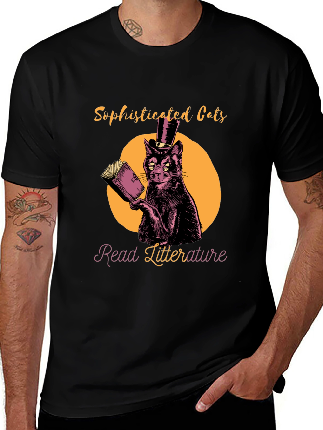 Sophisticated Cats Read Literature T-Shirt