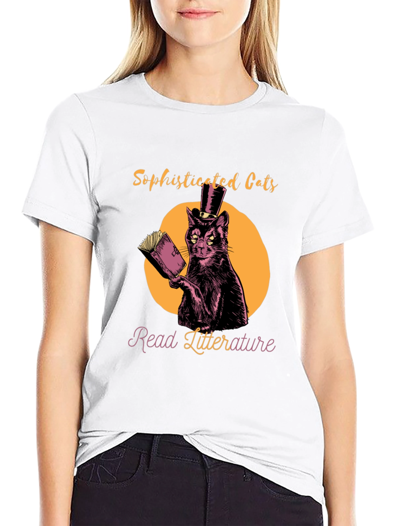 Sophisticated Cats Read Literature T-Shirt