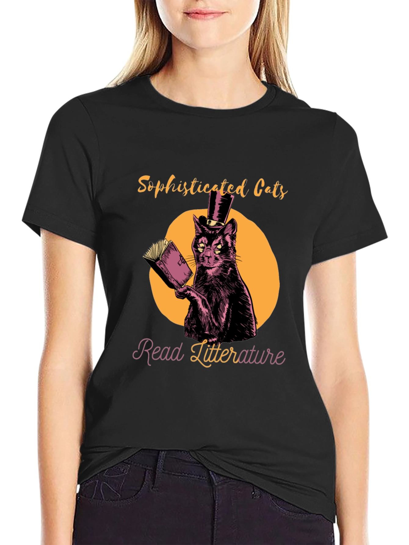 Sophisticated Cats Read Literature T-Shirt