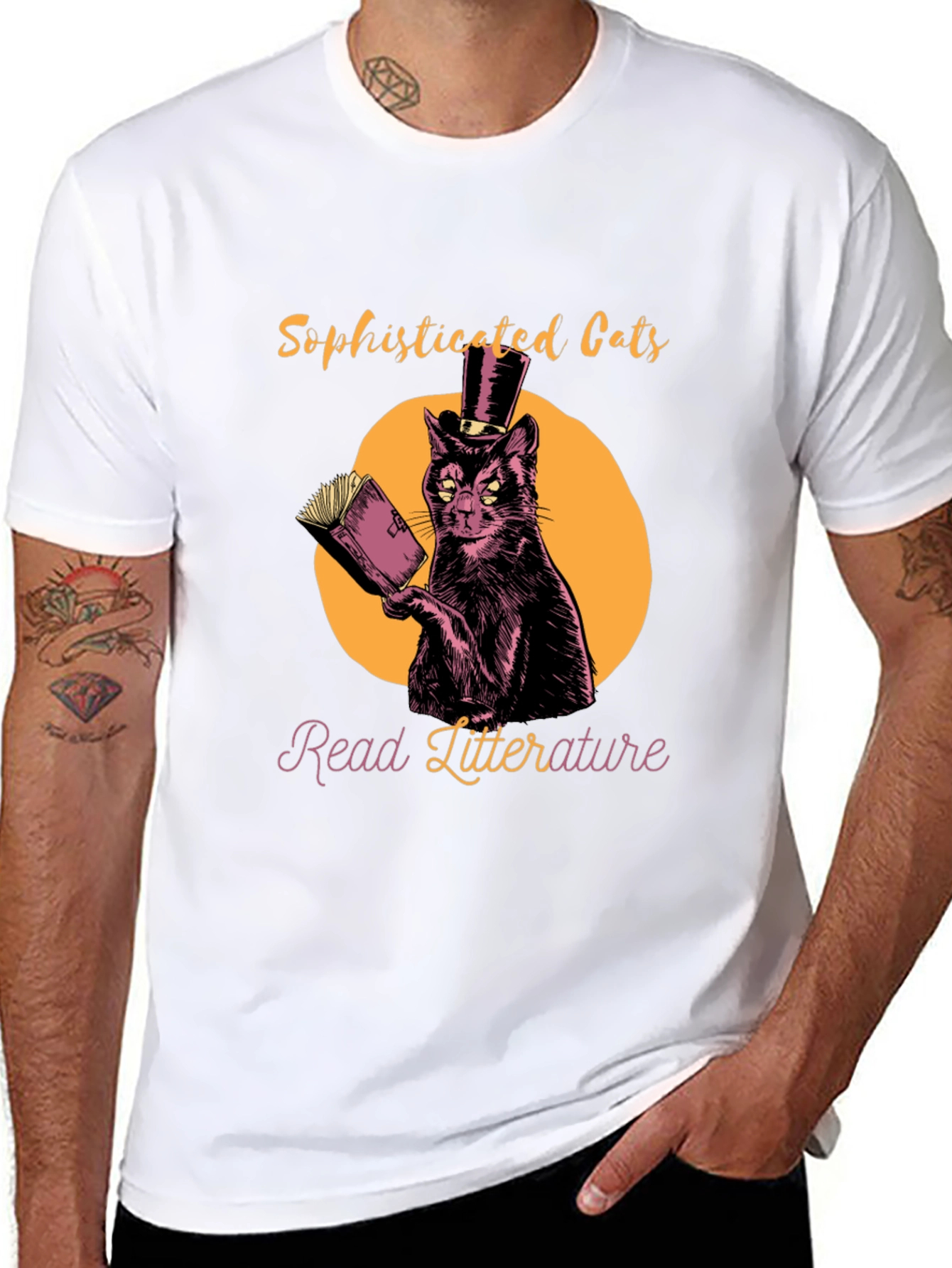 Sophisticated Cats Read Literature T-Shirt