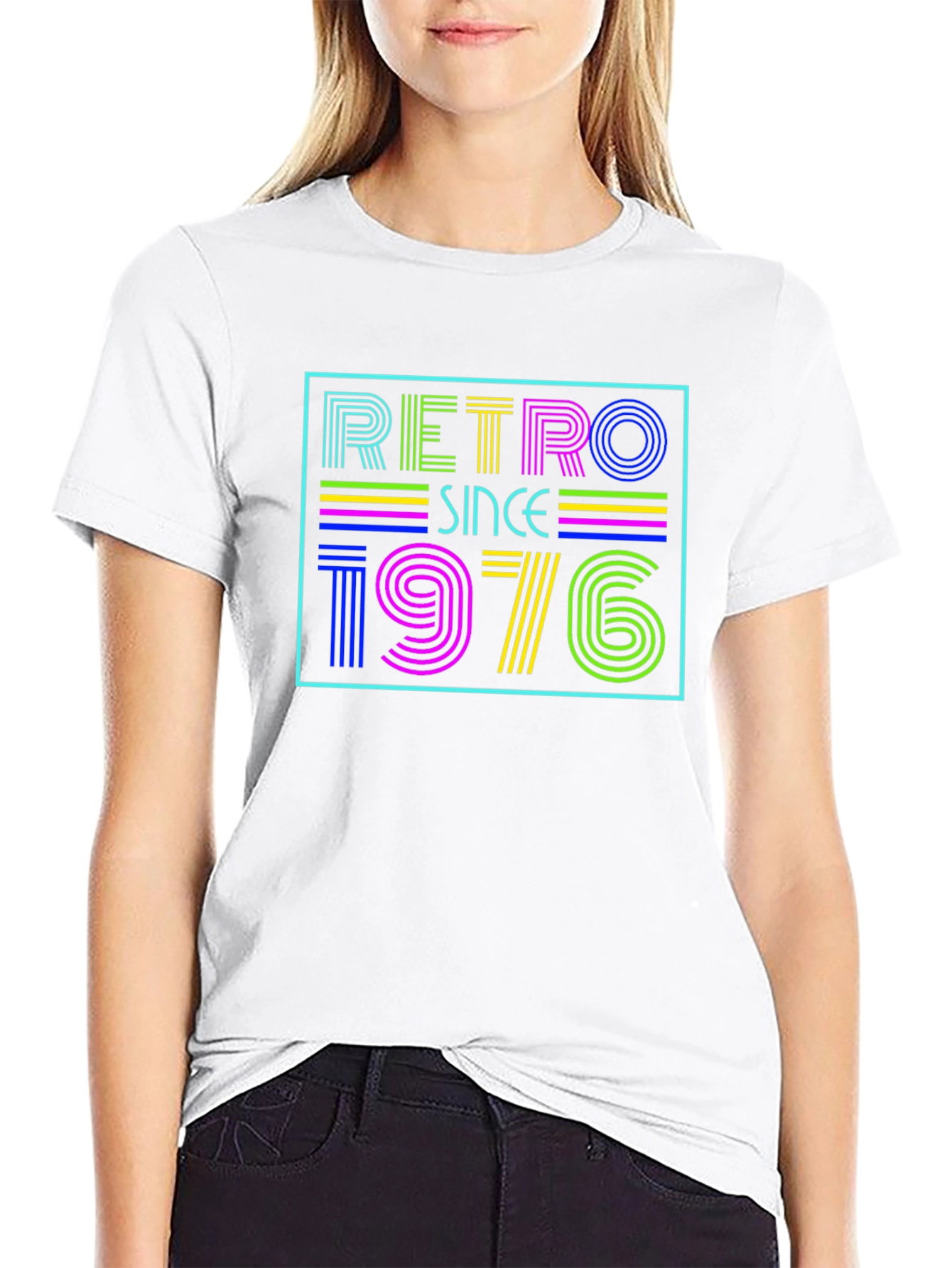 Retro Since 1976 Graphic Tee - Black