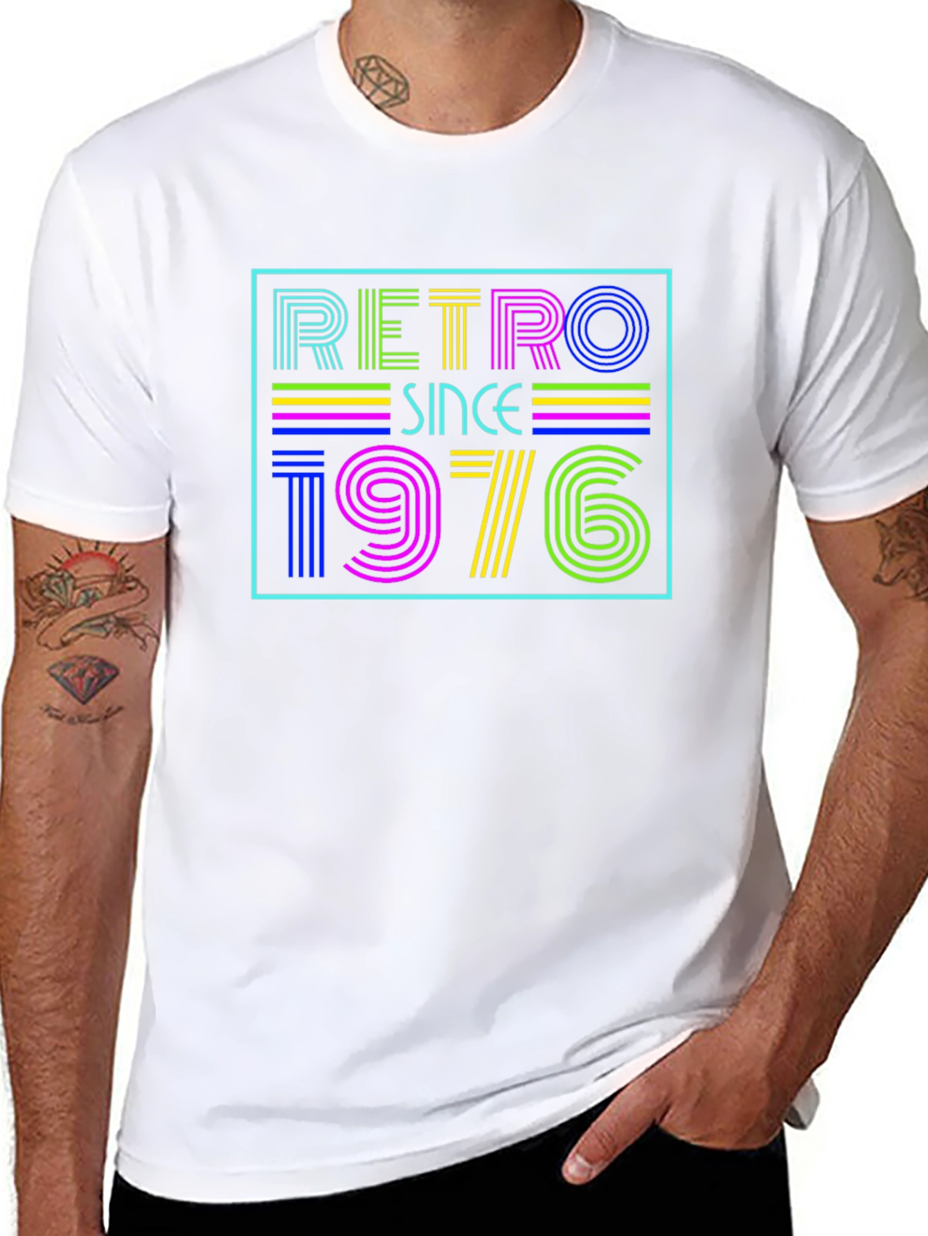 Retro Since 1976 Graphic Tee - Black