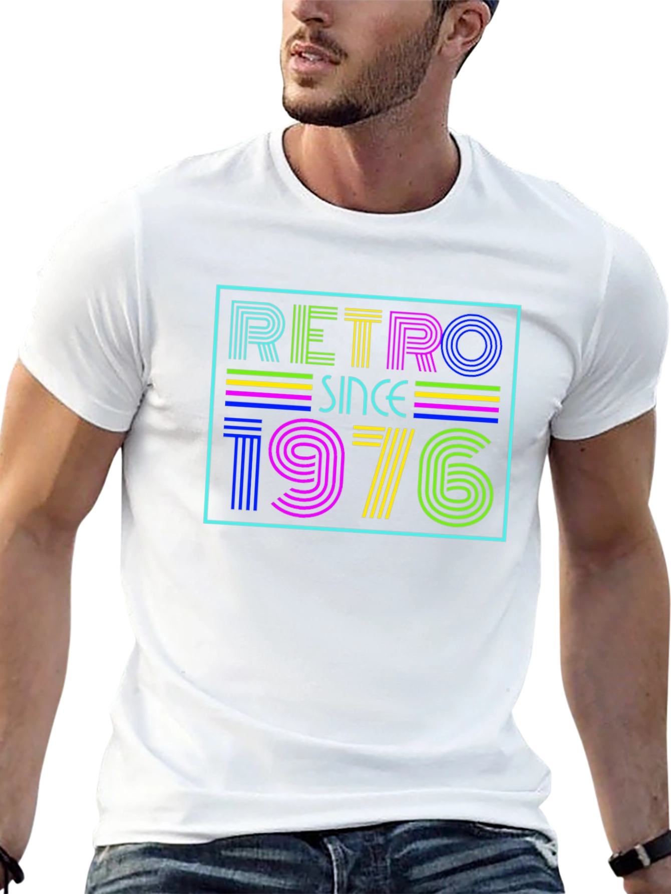 Retro Since 1976 Graphic Tee - Black