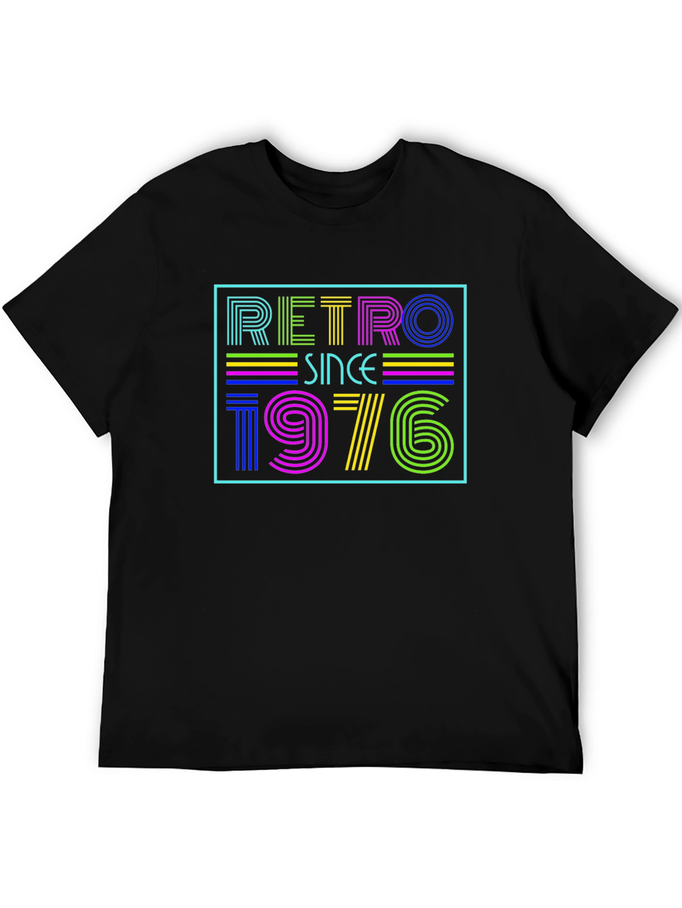Retro Since 1976 Graphic Tee - Black
