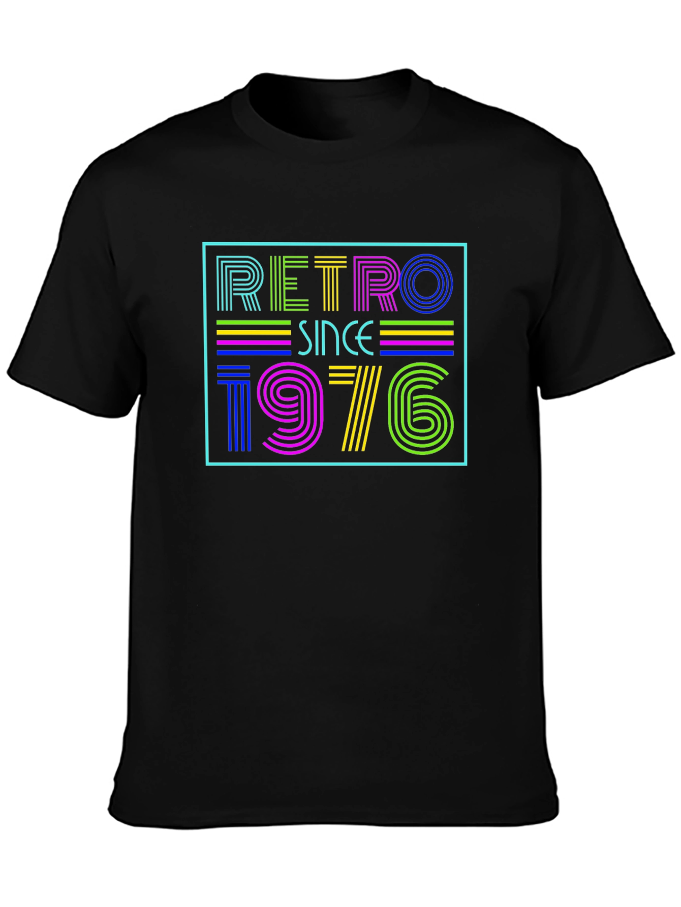 Retro Since 1976 Graphic Tee - Black