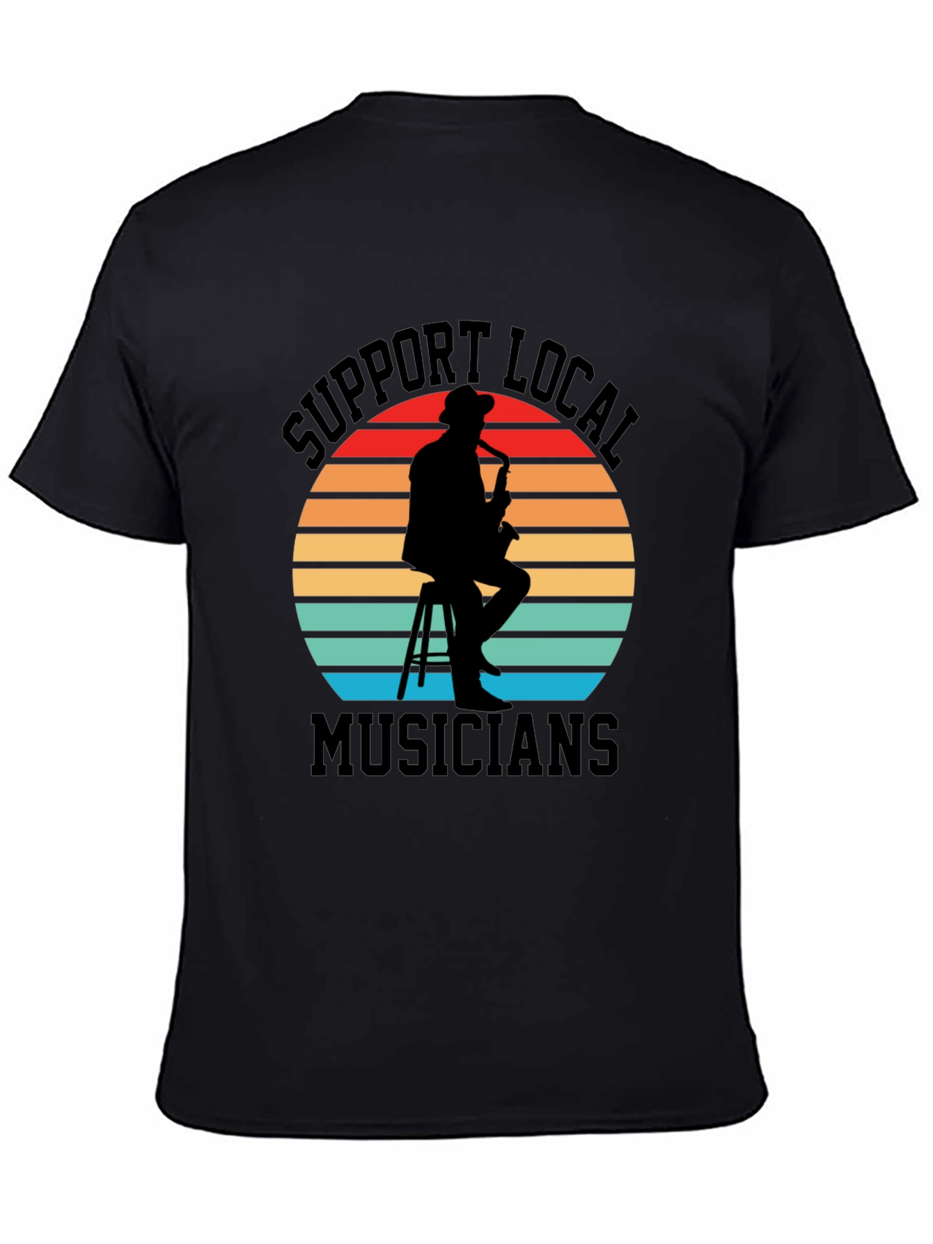 Support Local Musicians Black Graphic Tee