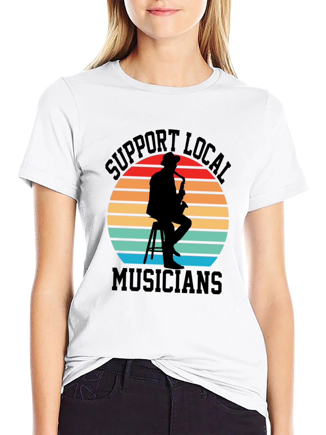 Support Local Musicians Black Graphic Tee