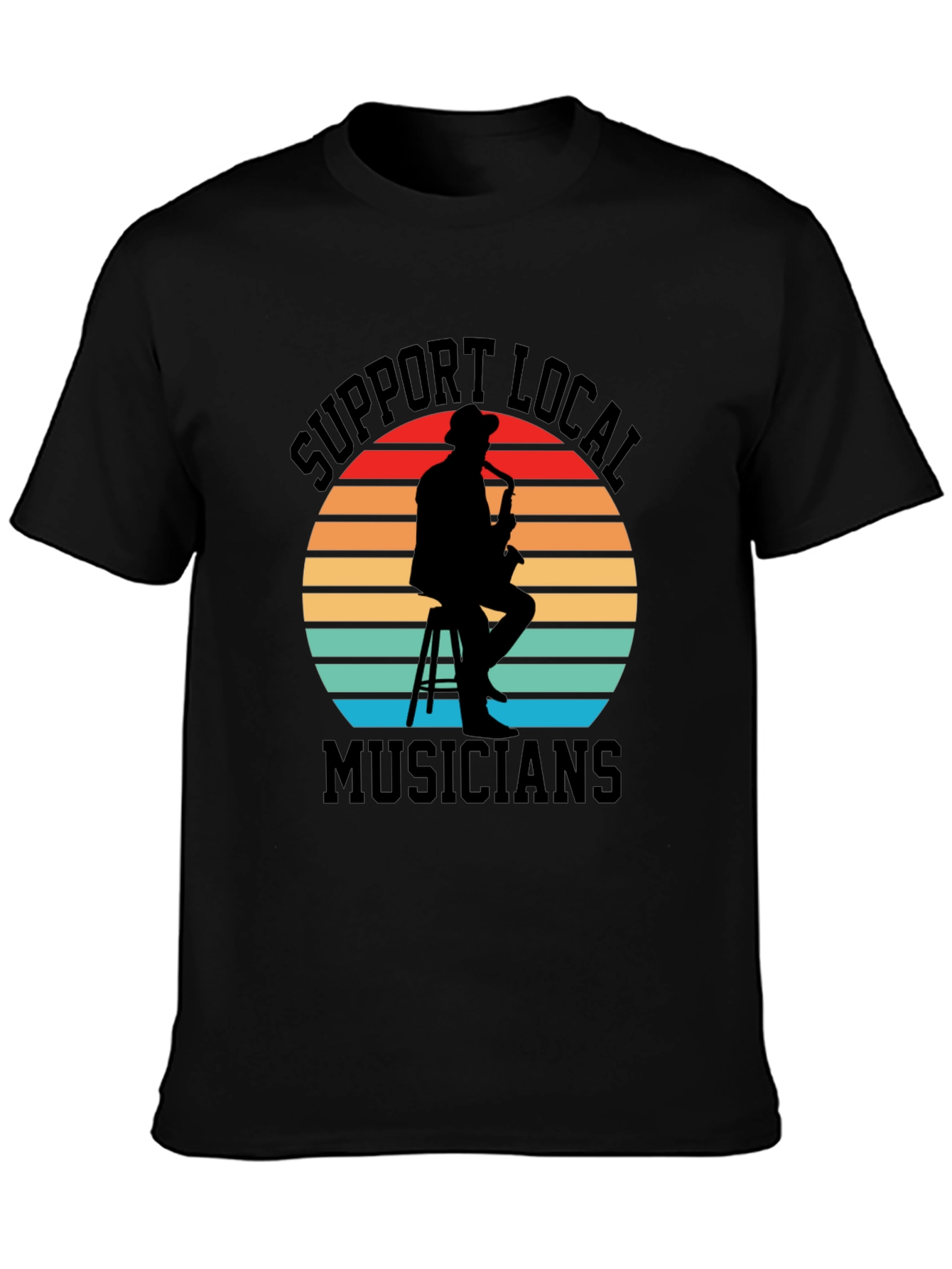 Support Local Musicians Black Graphic Tee