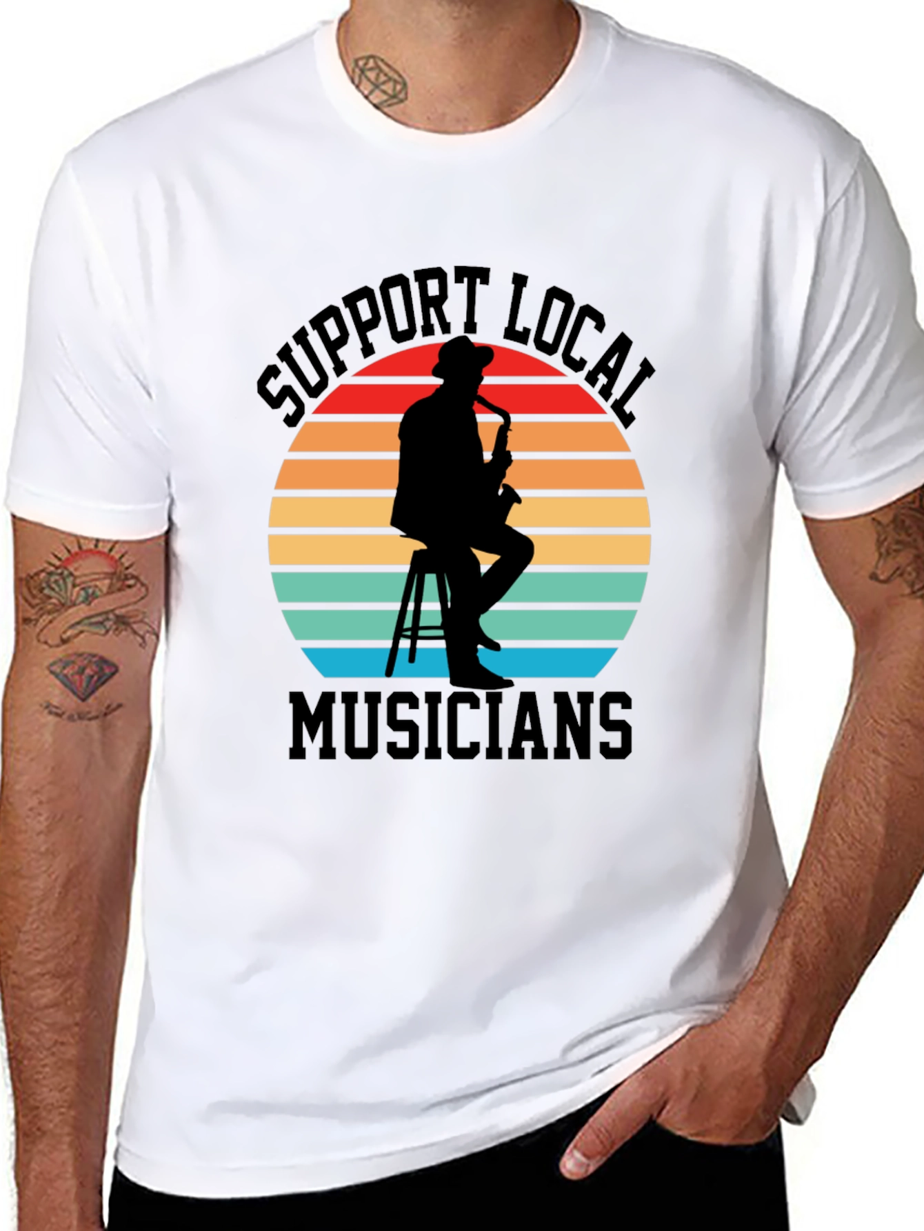 Support Local Musicians Black Graphic Tee
