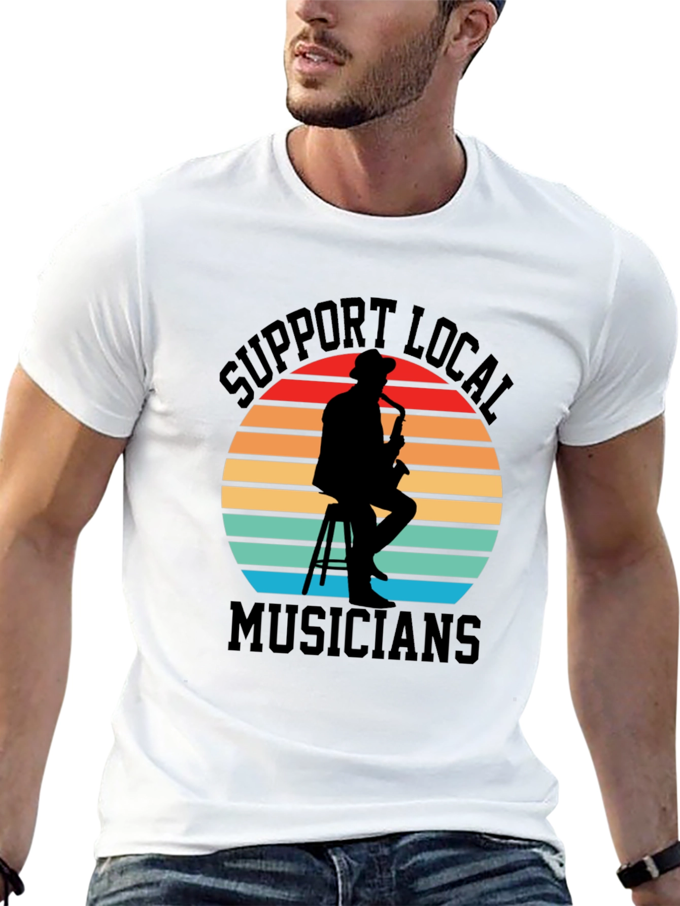 Support Local Musicians Black Graphic Tee