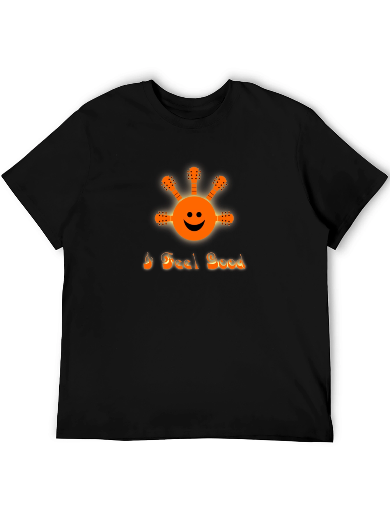 I Feel Good Graphic Tee - Black Crew Neck