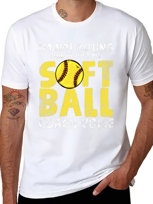 Softball Coach T-Shirt - Im Not Yelling!