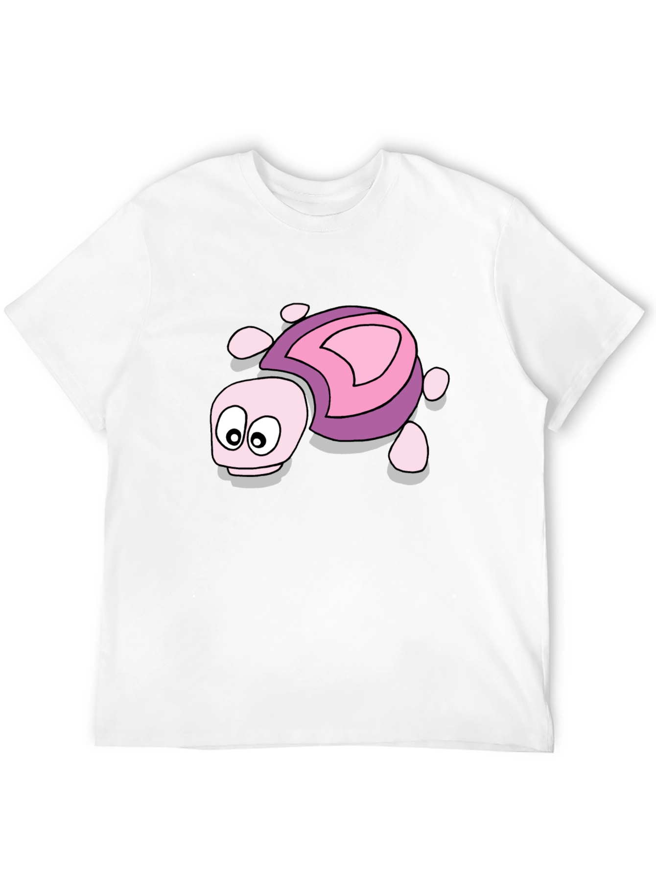 Cartoon Turtle Graphic Tee - Black Unisex T-Shirt