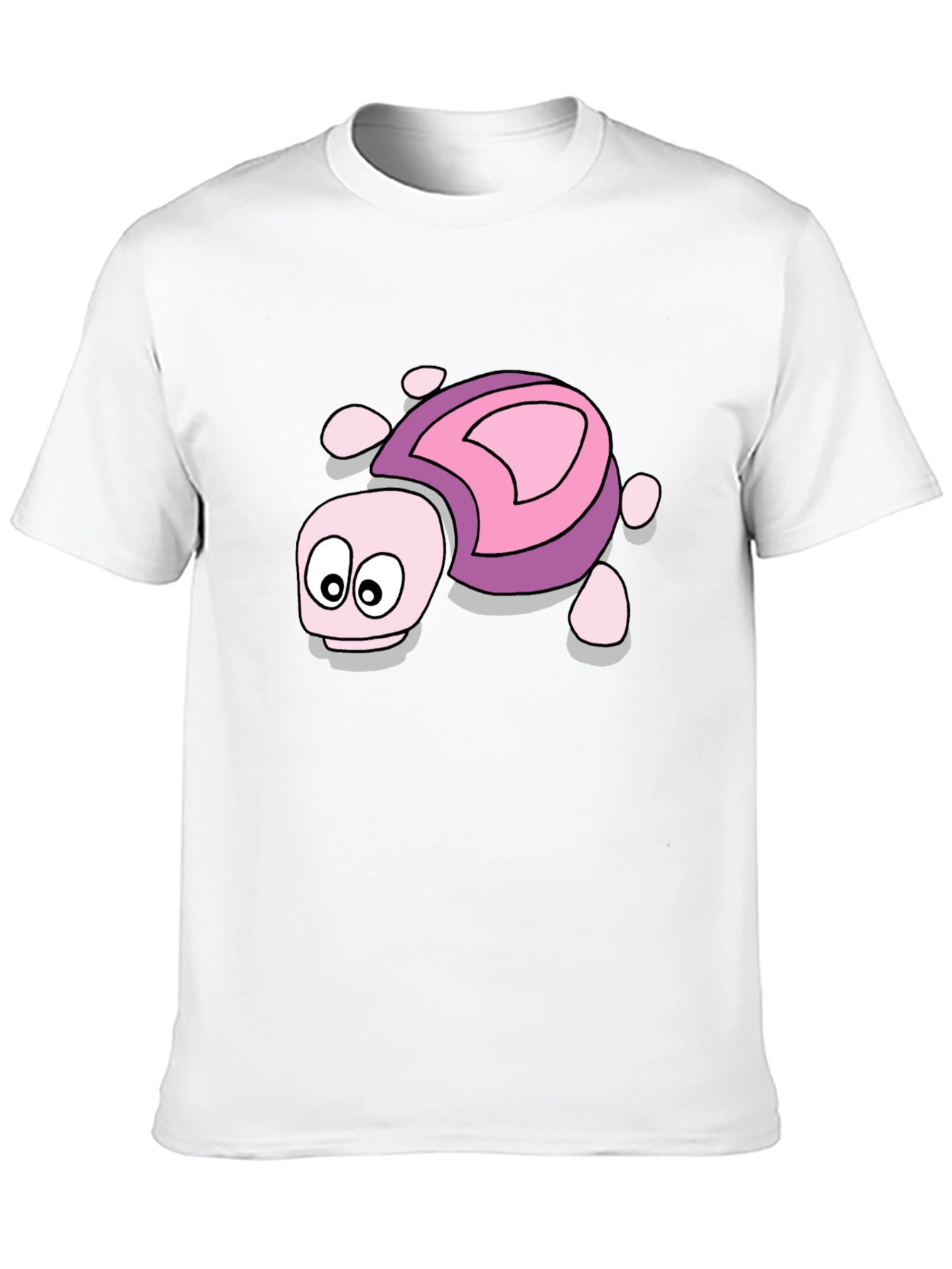 Cartoon Turtle Graphic Tee - Black Unisex T-Shirt