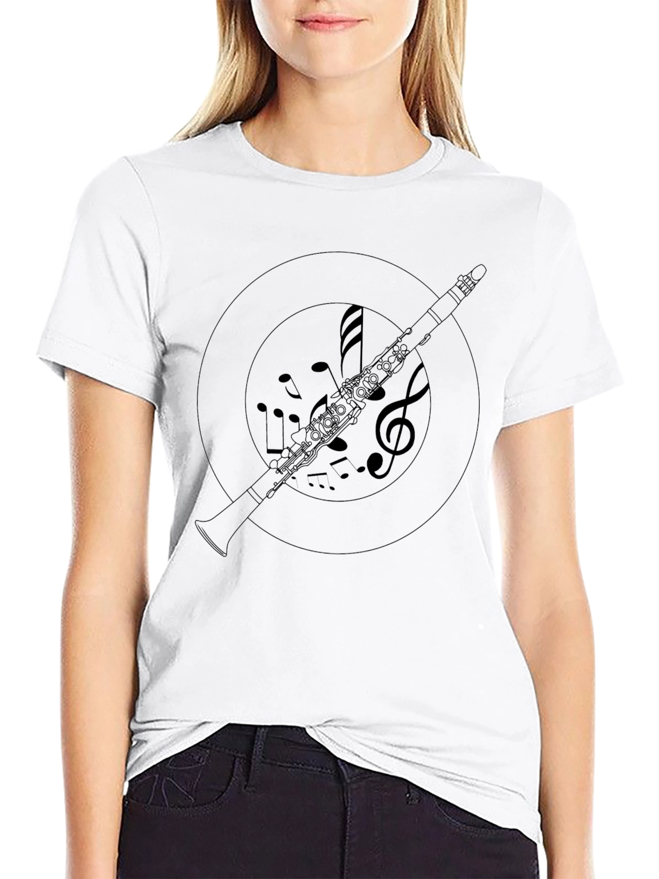 Musical Clarinet T-Shirt - Black