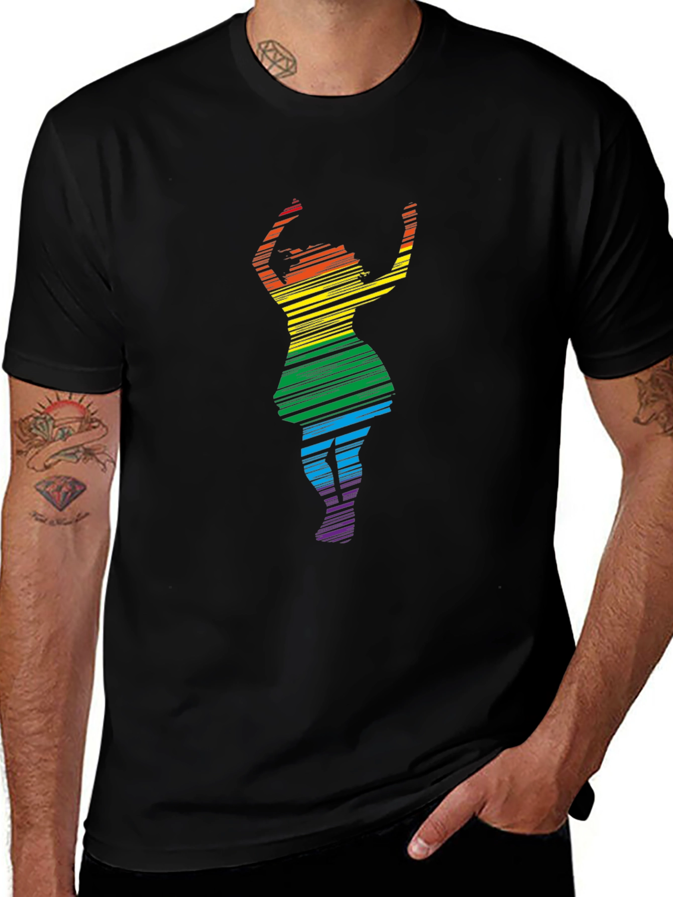 Rainbow Dancer Black T-Shirt