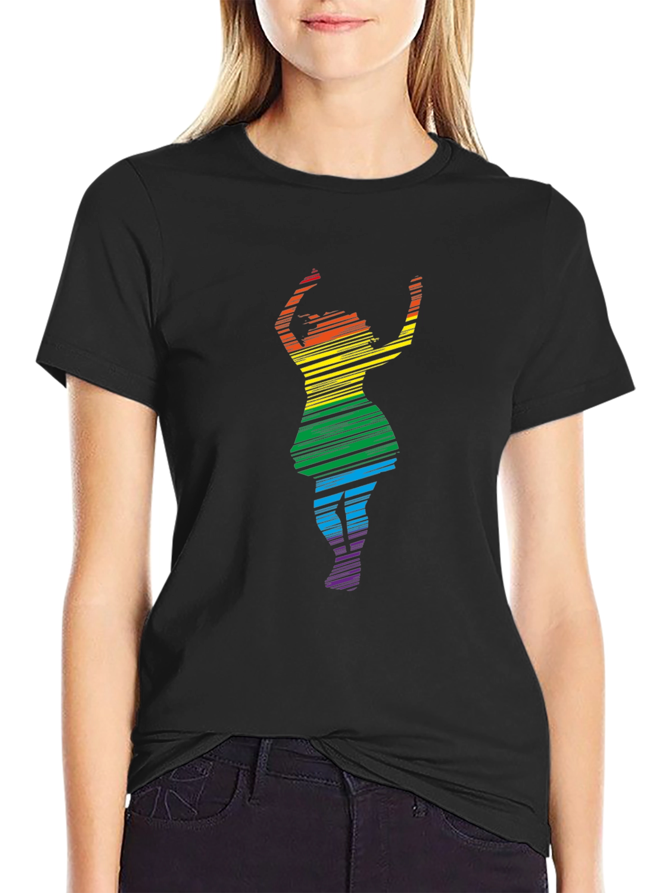 Rainbow Dancer Black T-Shirt