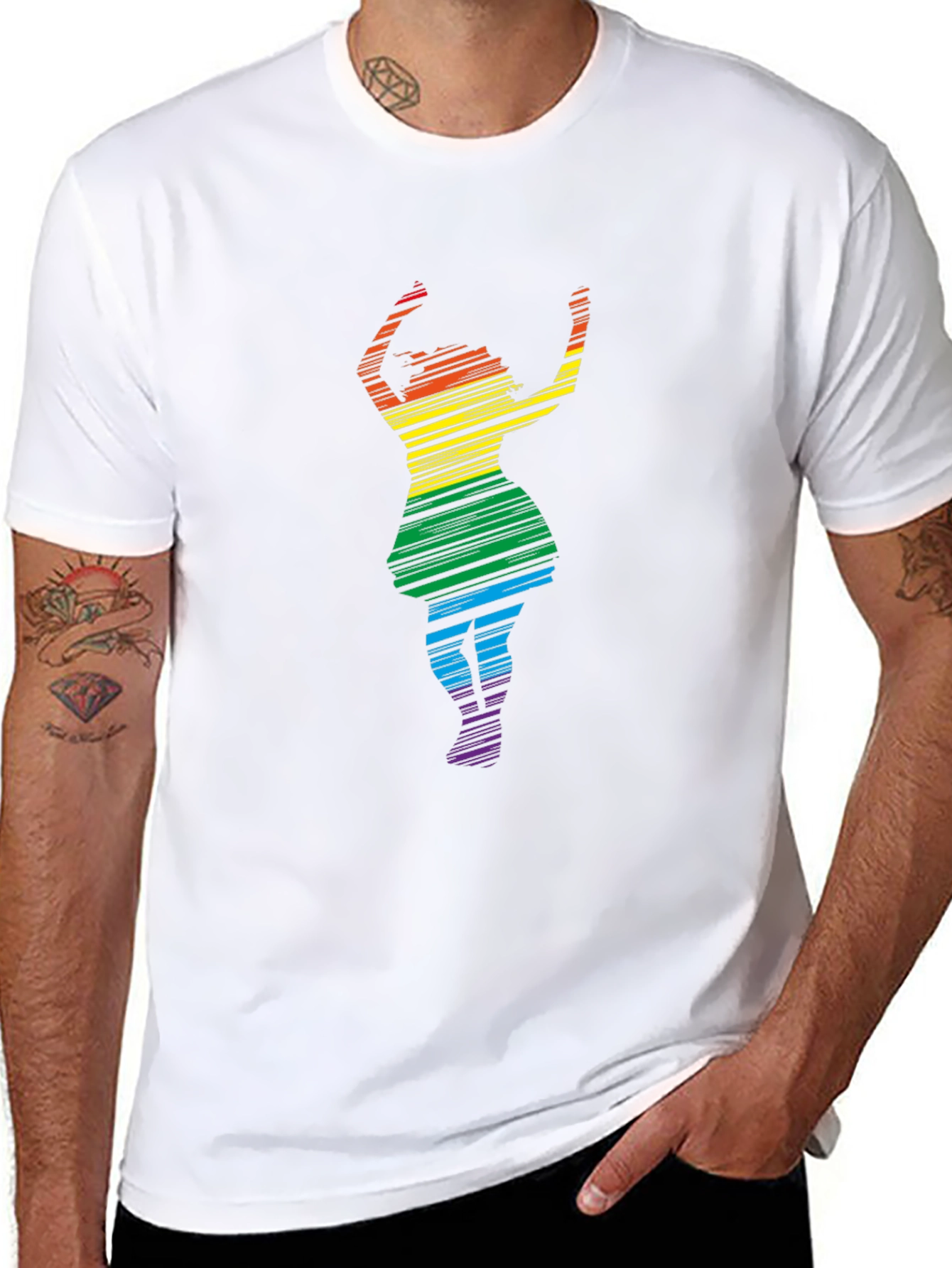 Rainbow Dancer Black T-Shirt