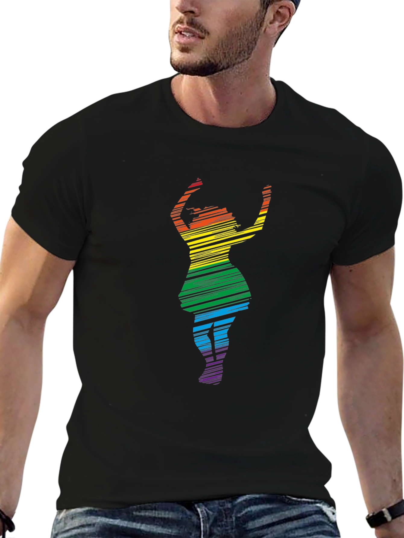 Rainbow Dancer Black T-Shirt