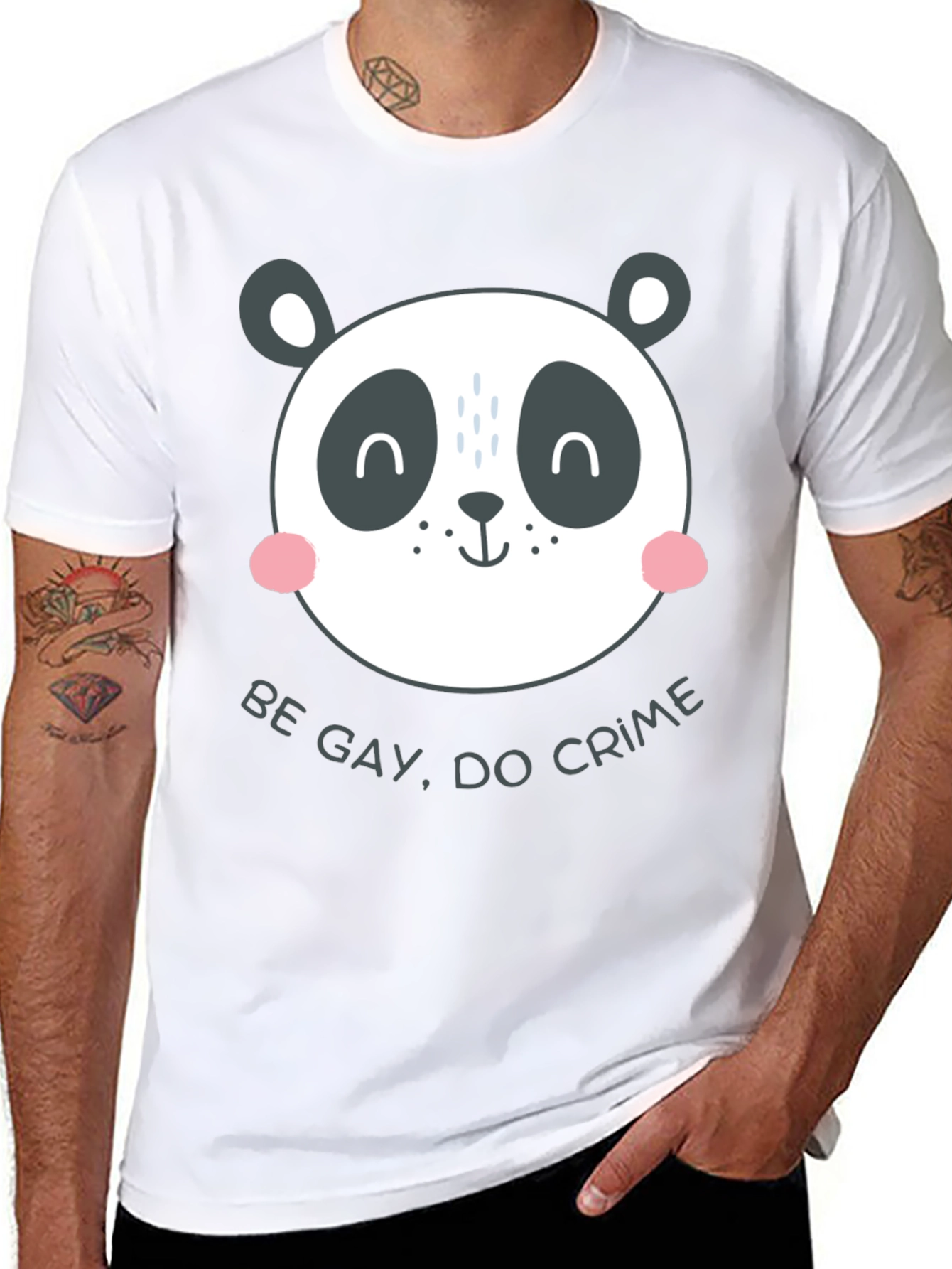 Panda Be Gay Do Crime Graphic Tee
