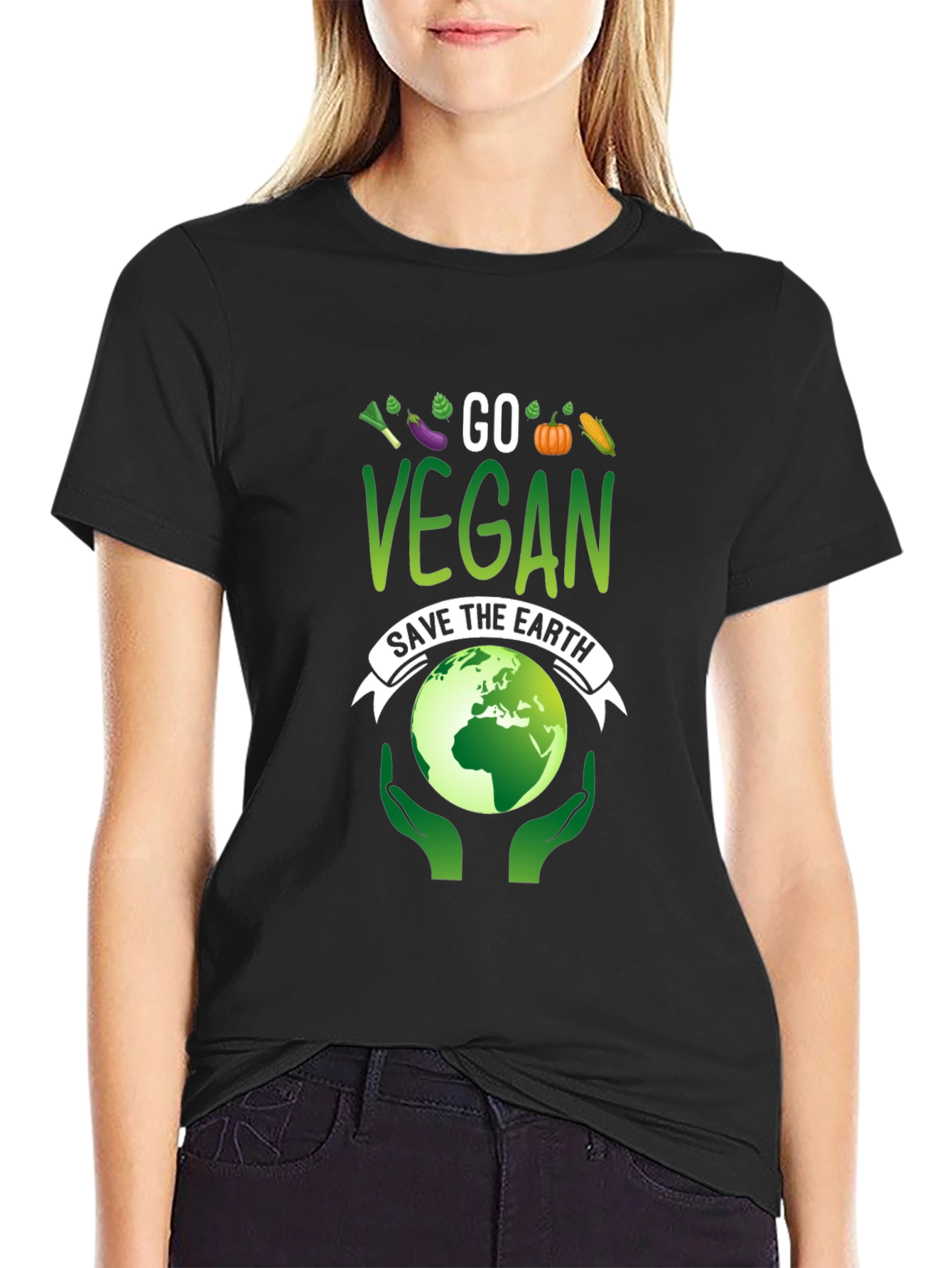 Go Vegan Save the Earth Graphic Tee