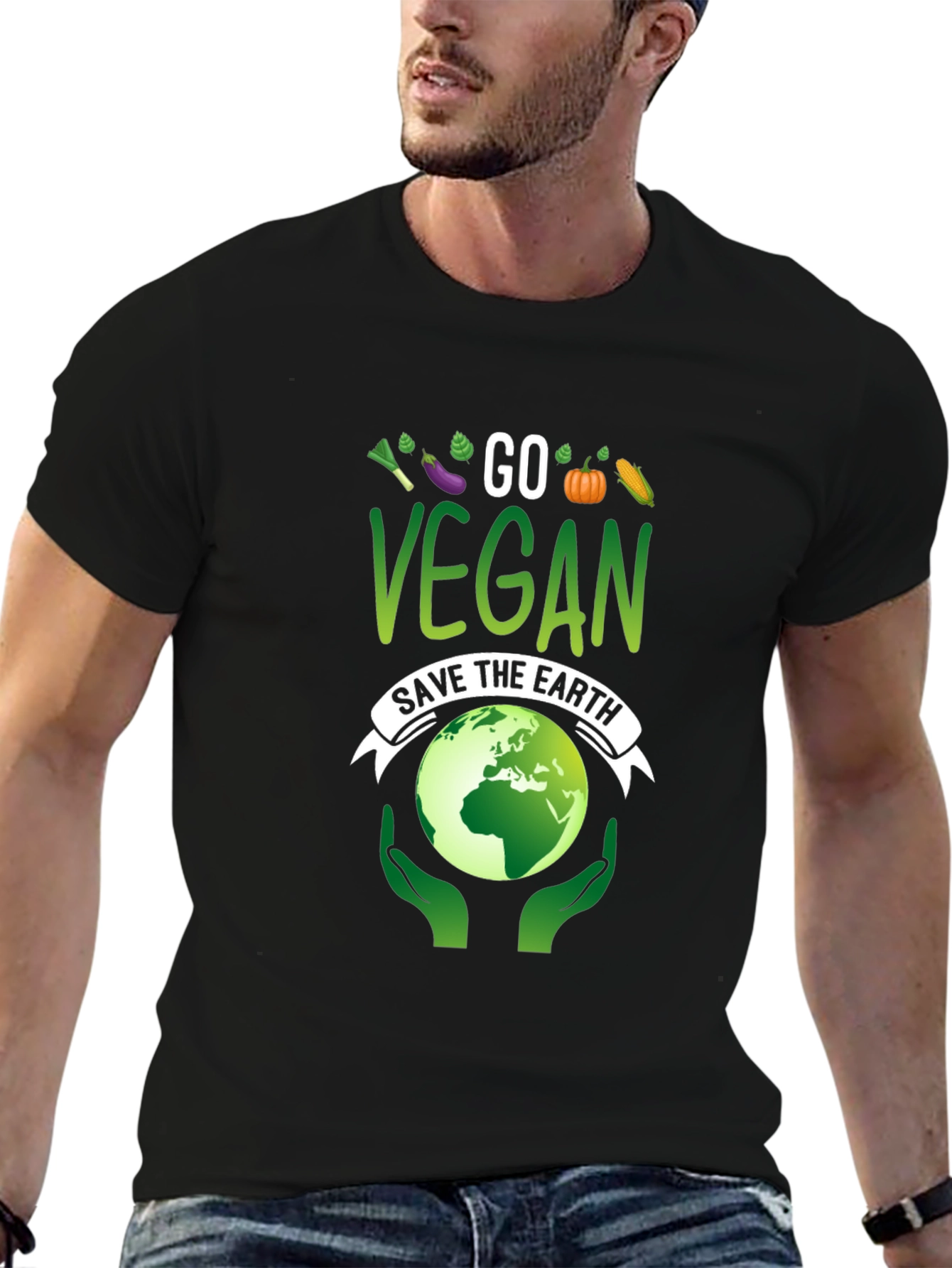 Go Vegan Save the Earth Graphic Tee