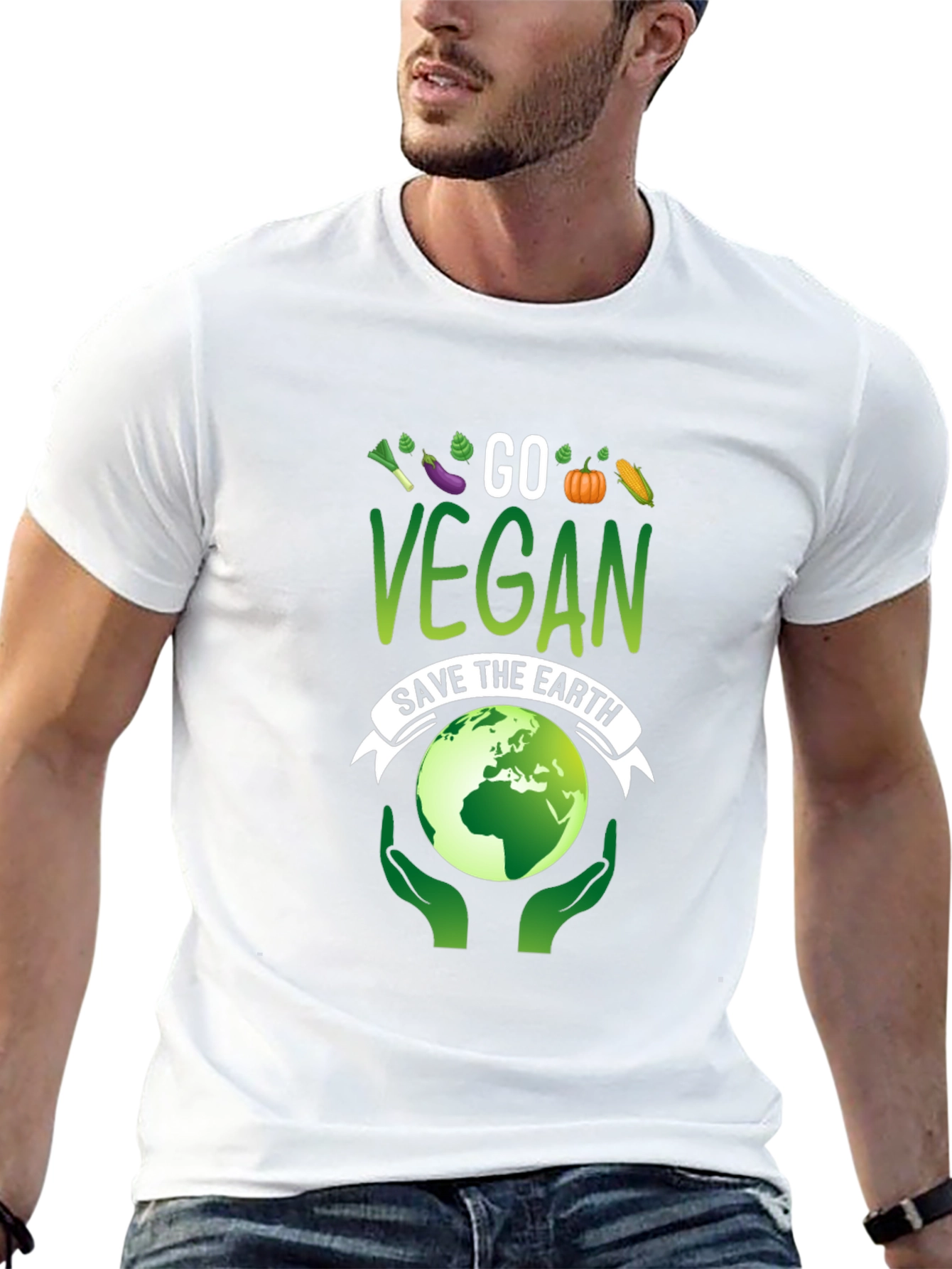 Go Vegan Save the Earth Graphic Tee